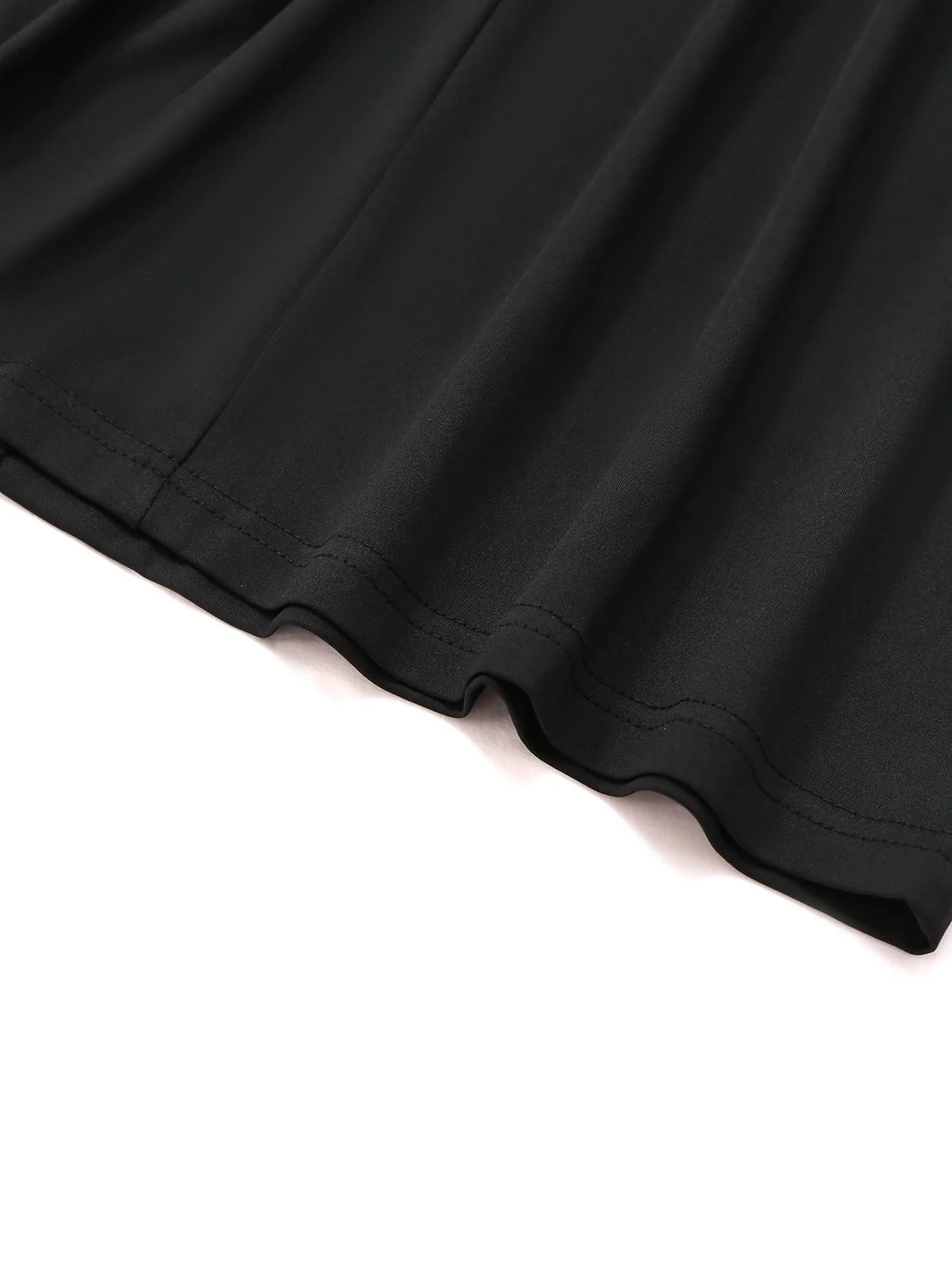 Black 1950s Sleeveless Side-Bow-Slit Maxi Dress - Image 5