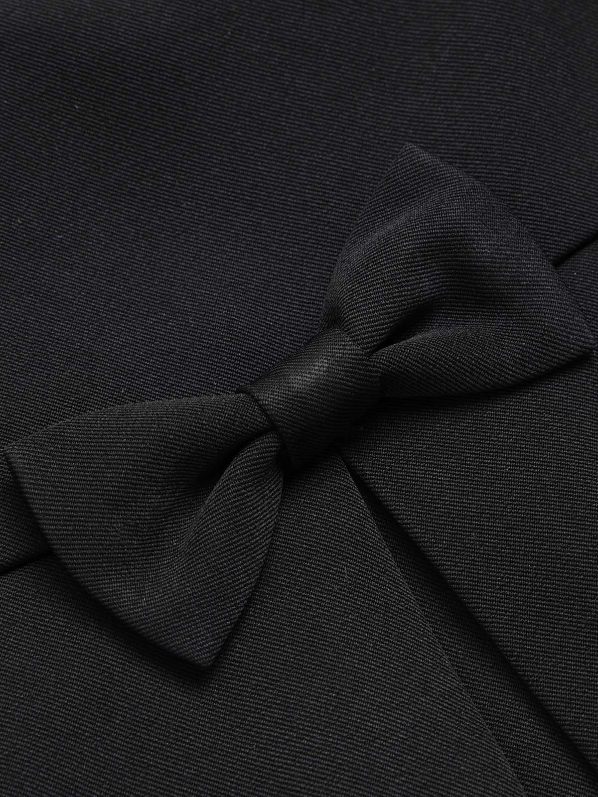 Black 1950s Solid Bow Short Jacket - Image 5