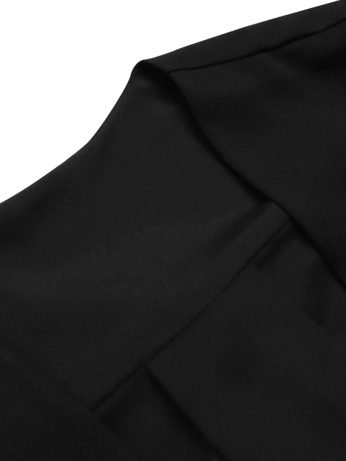 Black 1950s Solid Bow Short Jacket - Image 7