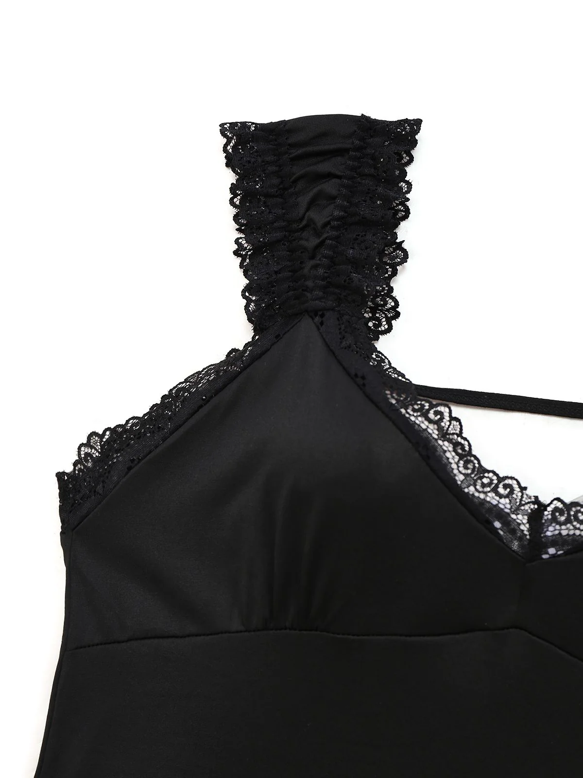 Black 1950s Solid Butterfly Backless Nightdress - Image 3