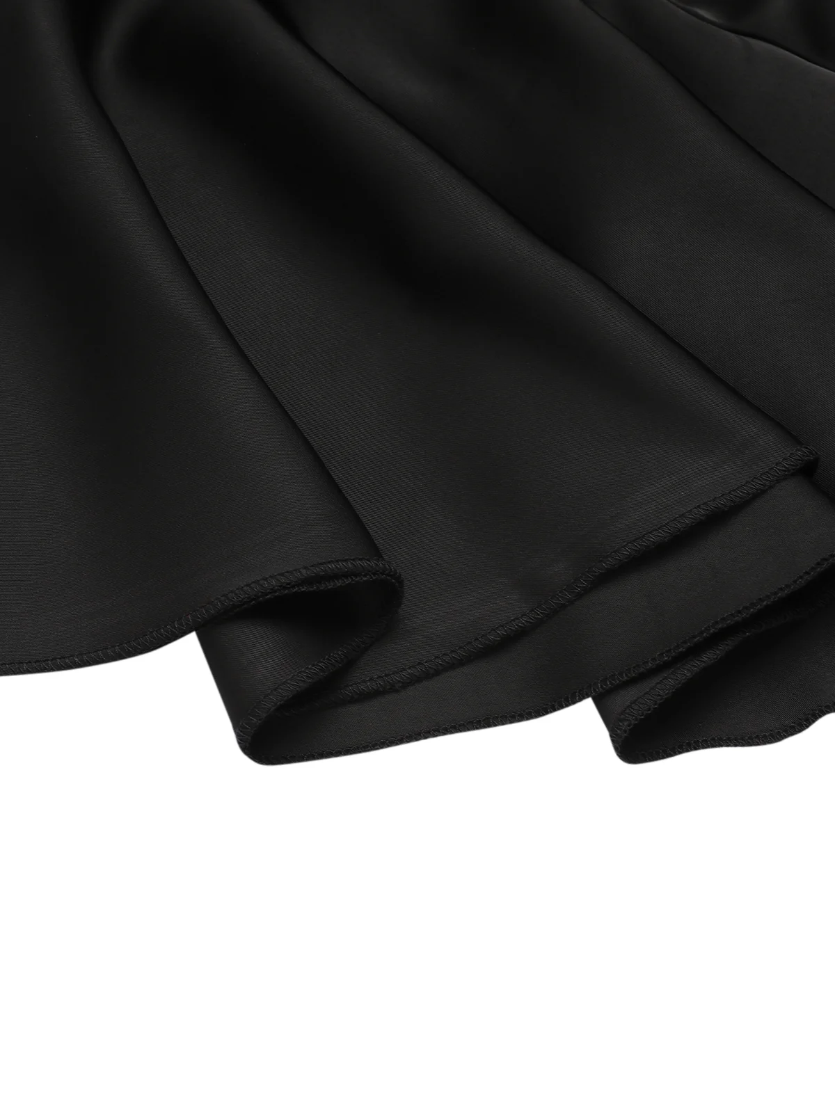 [Pre-Sale] Black 1950s Solid Ruffled-Sleeve Blouse - Image 6