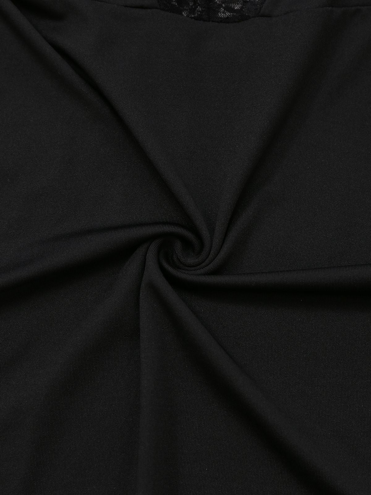Black 1950s Solid Lace Strappy Nightdress - Image 3