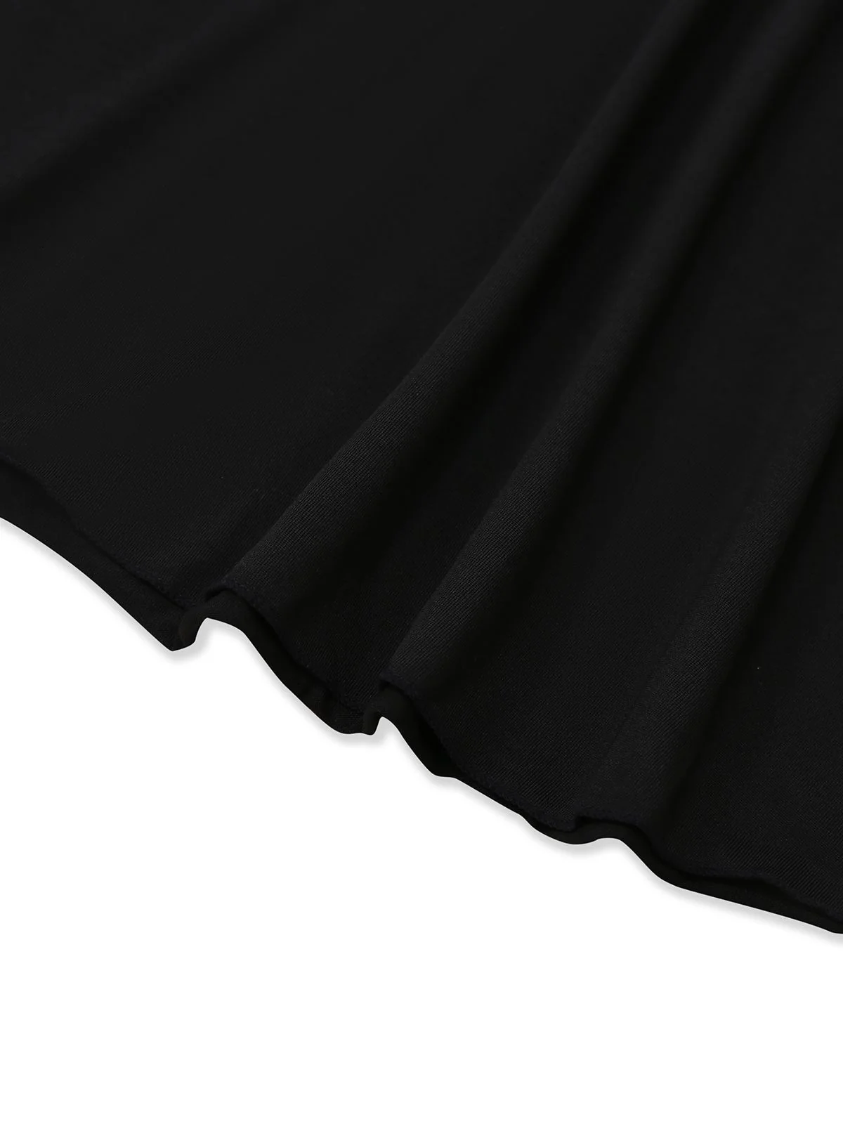 Black 1950s Solid Lace Strappy Nightdress - Image 4