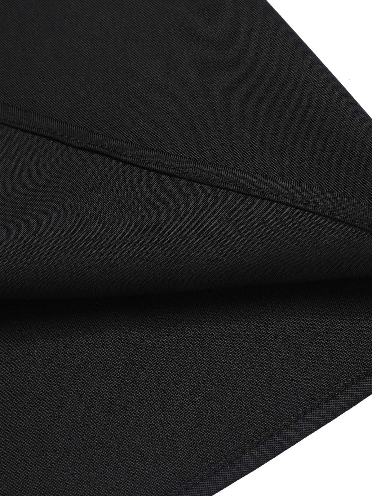 Black 1950s Solid Umbrella Skirt with Belt - Image 7