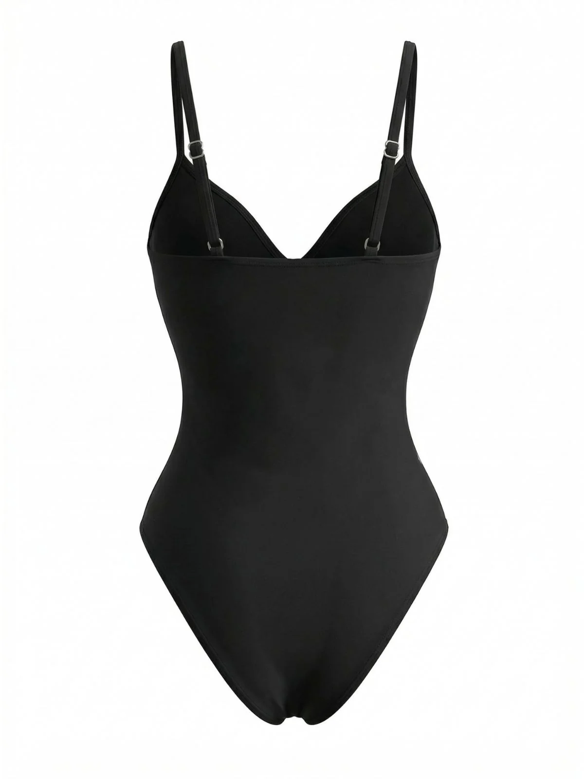 Black 1950s Spaghetti Strap 3D Cherry One-Piece Swimsuit - Image 3