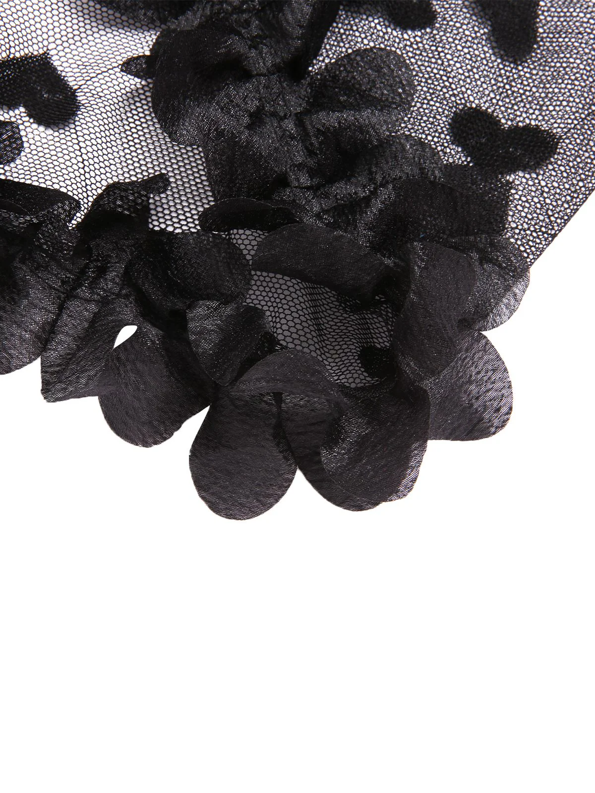 Black 1950s Spaghetti Strap Heart Lace Nightgown - Image 4
