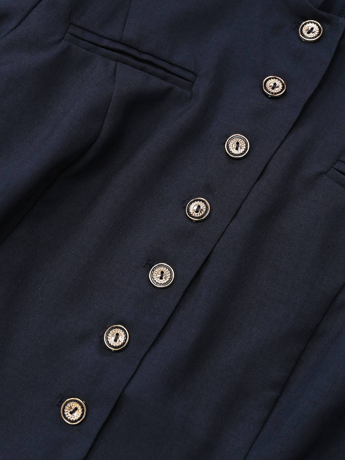 Black 1950s Stand Collar Long Sleeve Jacket - Image 5