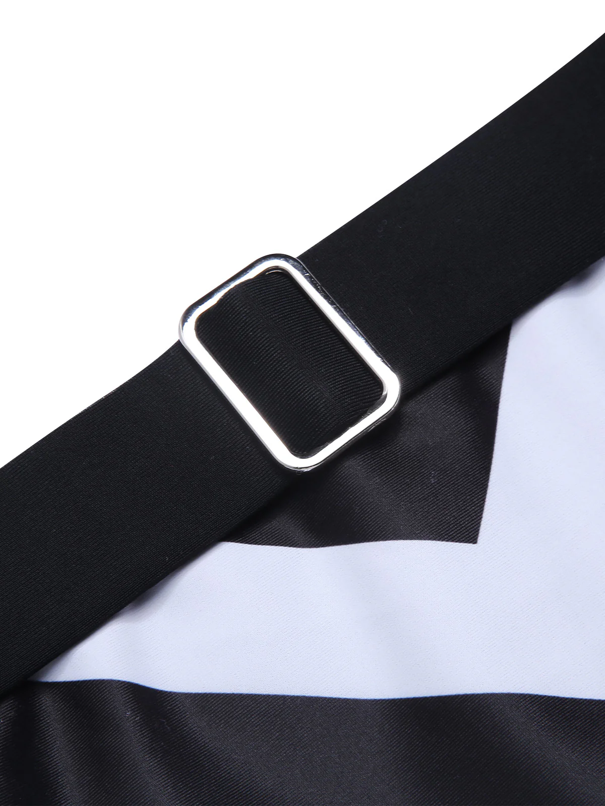 Black 1950s Striped Spaghetti Strap Swimsuit - Image 7