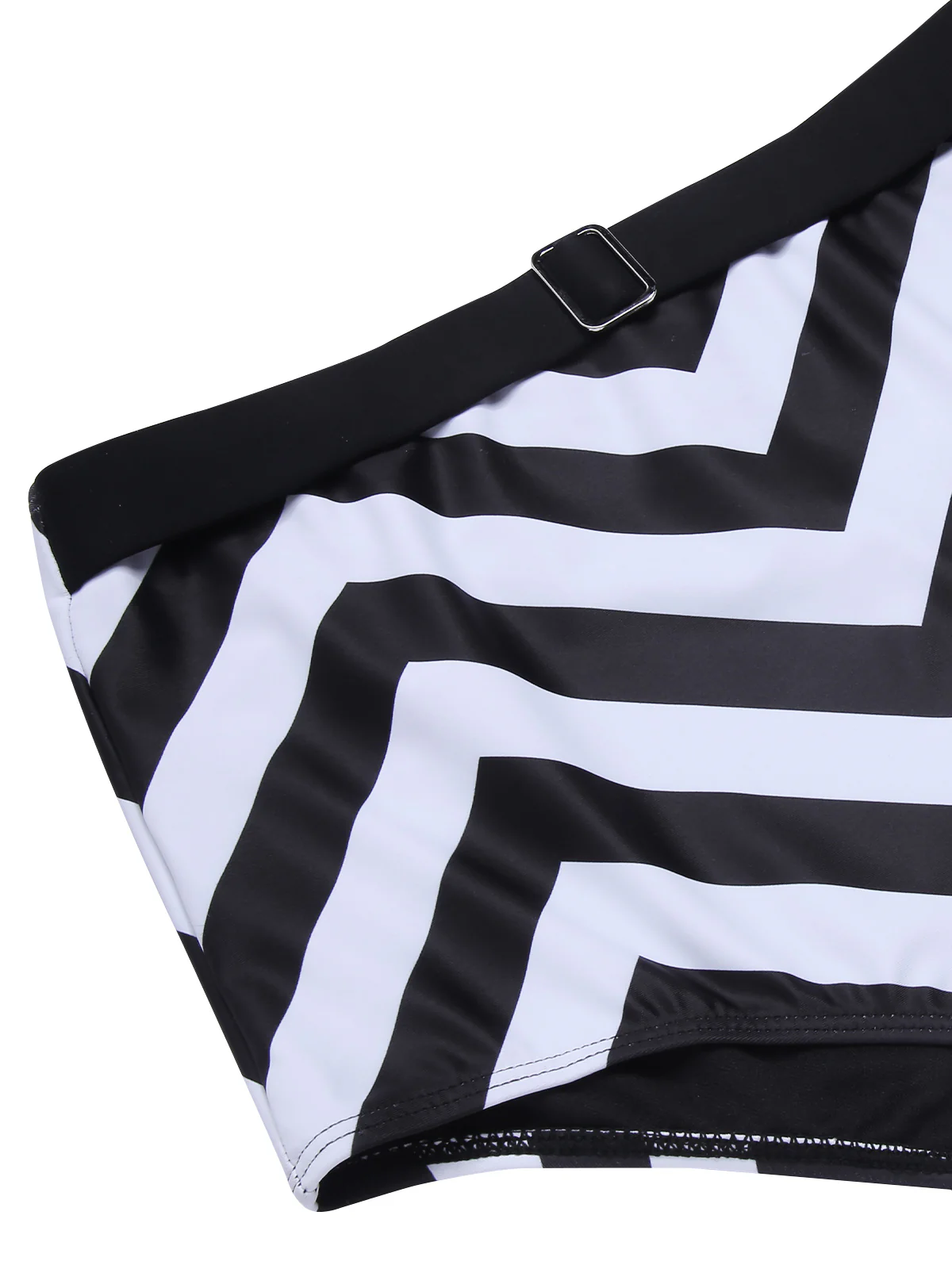 Black 1950s Striped Spaghetti Strap Swimsuit - Image 8