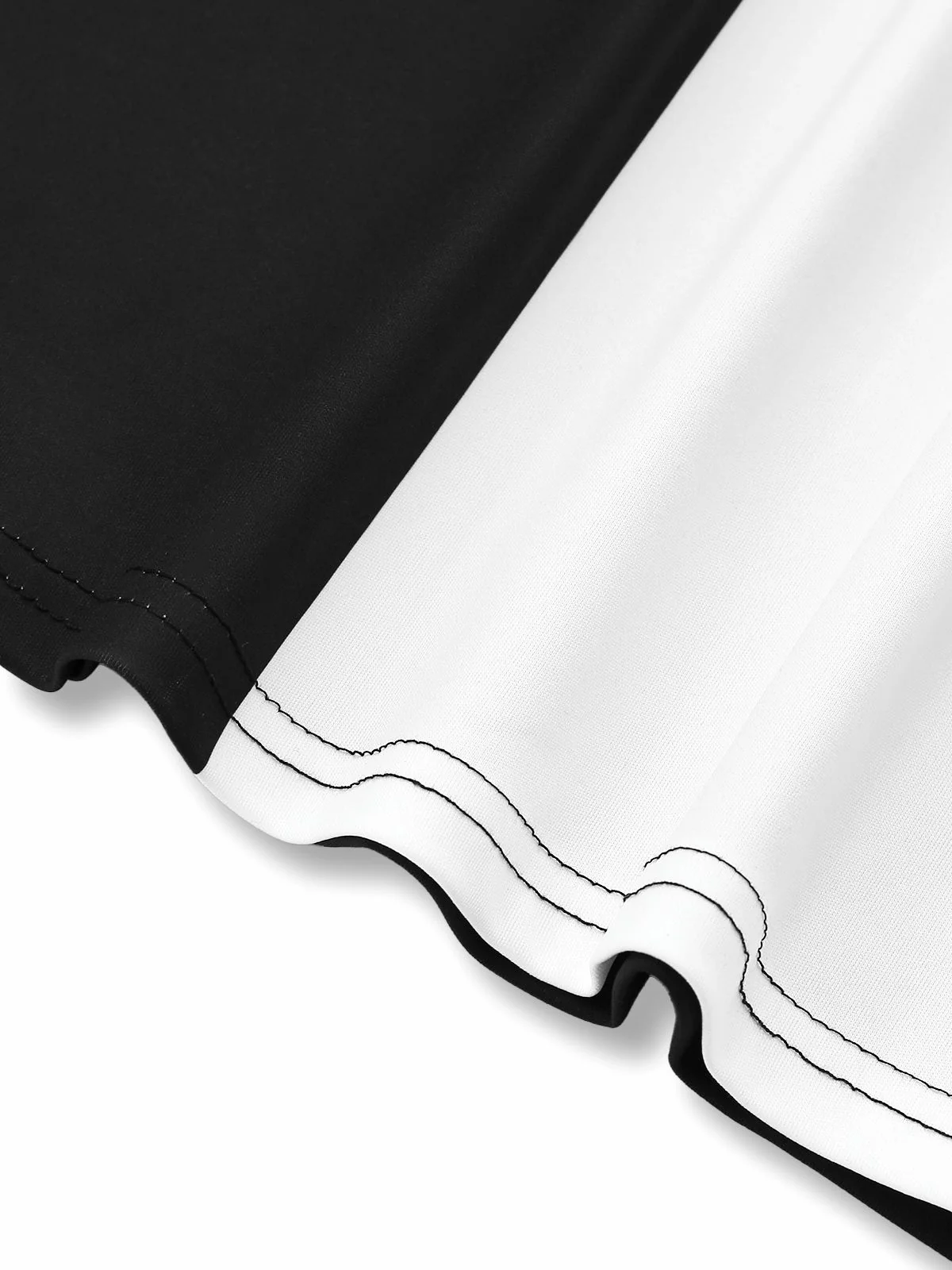 Black 1960s Colorblock Sleeveless Pencil Dress - Image 5