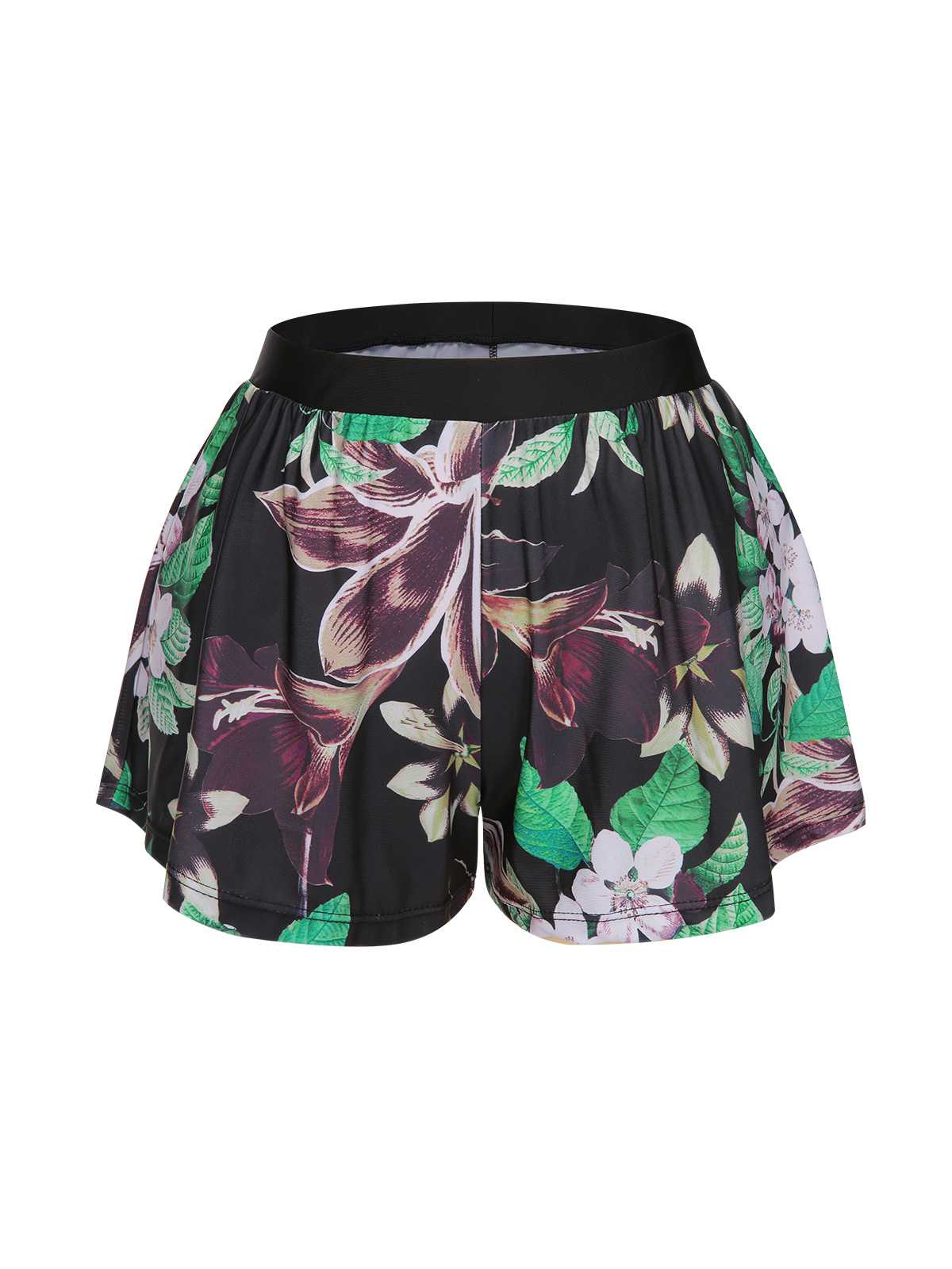 Black 1960s Floral Swimsuit Set - Image 6