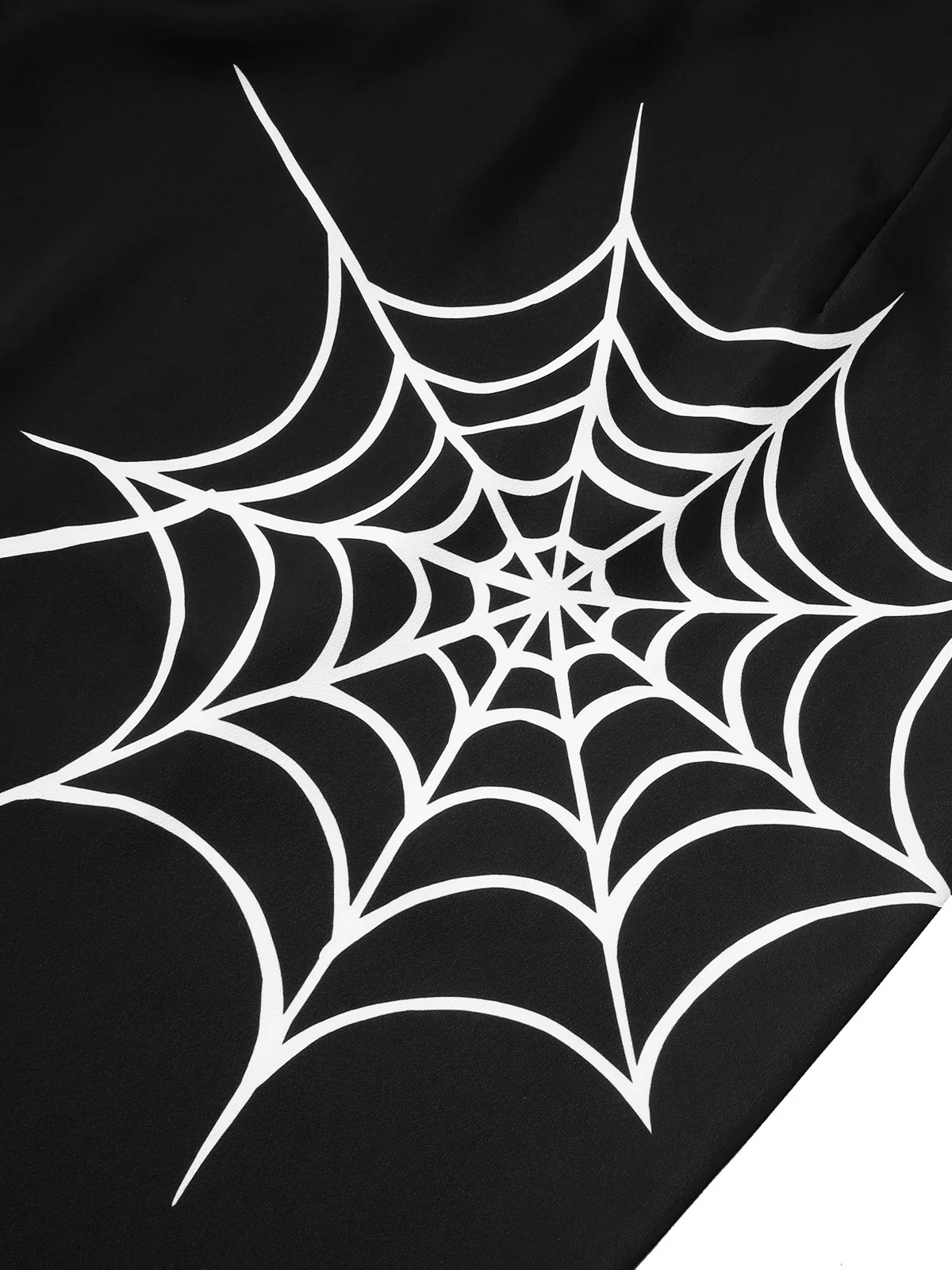 Black 1960s Halloween Spider Net Bell Pencil Dress - Image 8