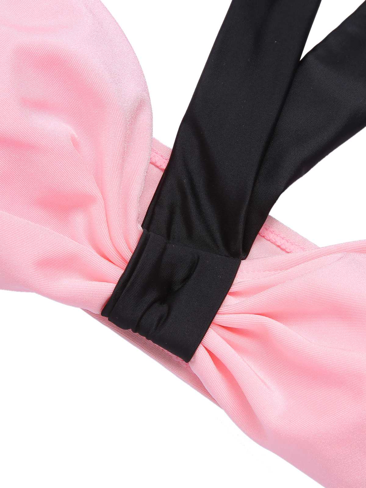 Black 1960s Halter Contrast Swimsuit - Image 5