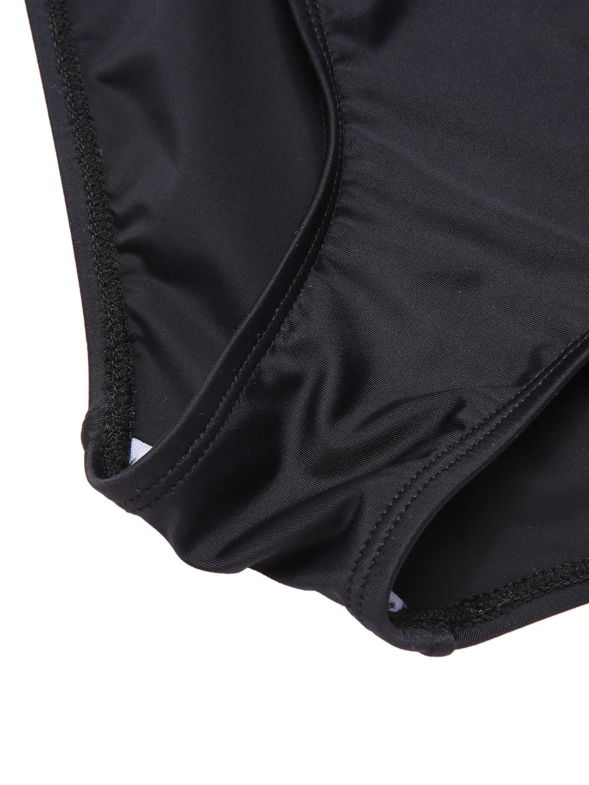 Black 1960s Halter Contrast Swimsuit - Image 7