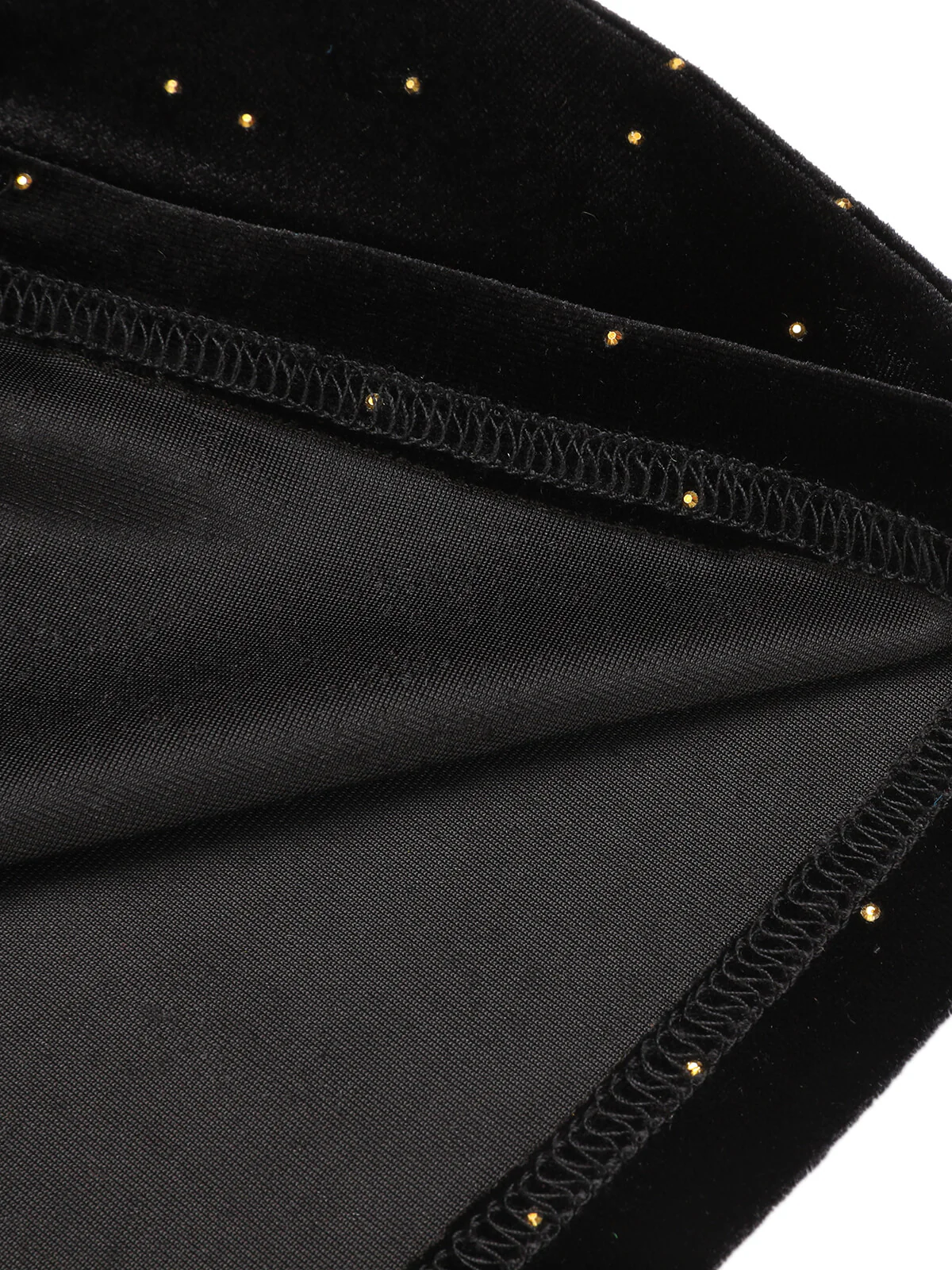 Black 1960s Off-Shoulder Rhinestones Velvet Dress - Image 10