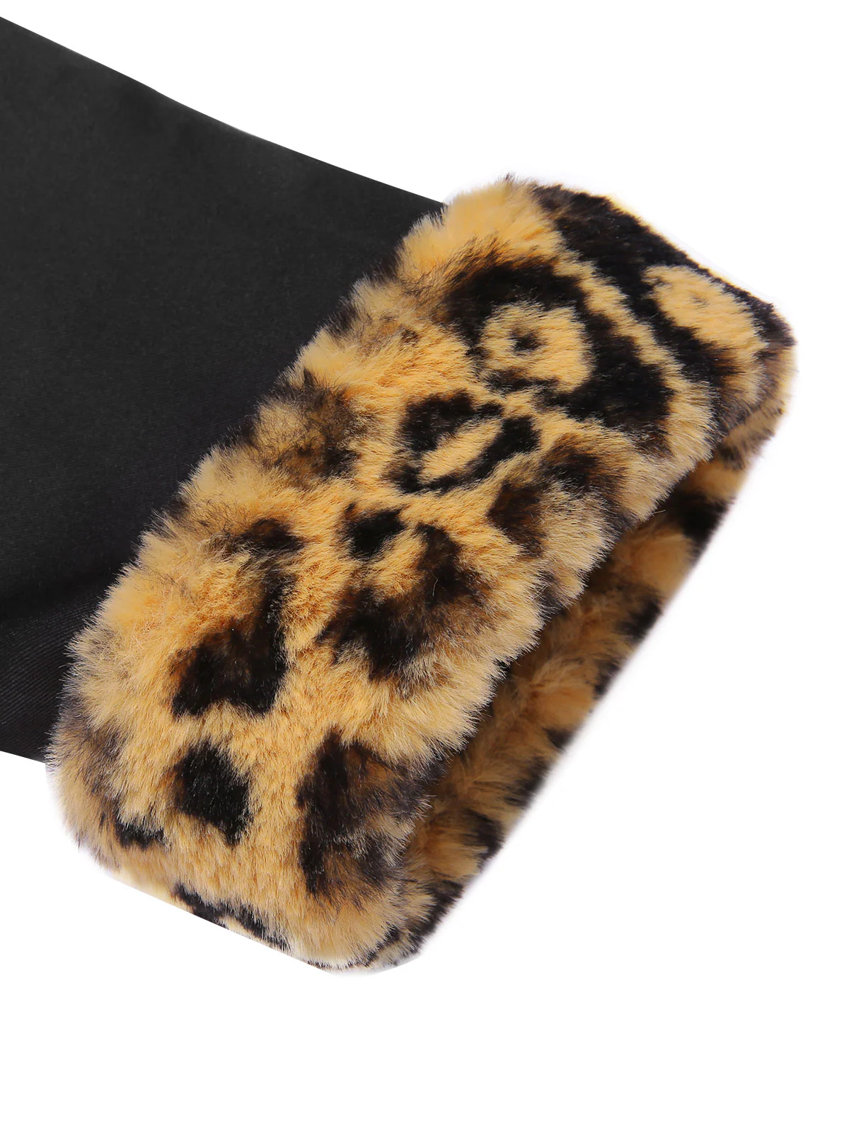Black 1960s Raw Hem Leopard Asymmetric Wrap Dress - Image 6