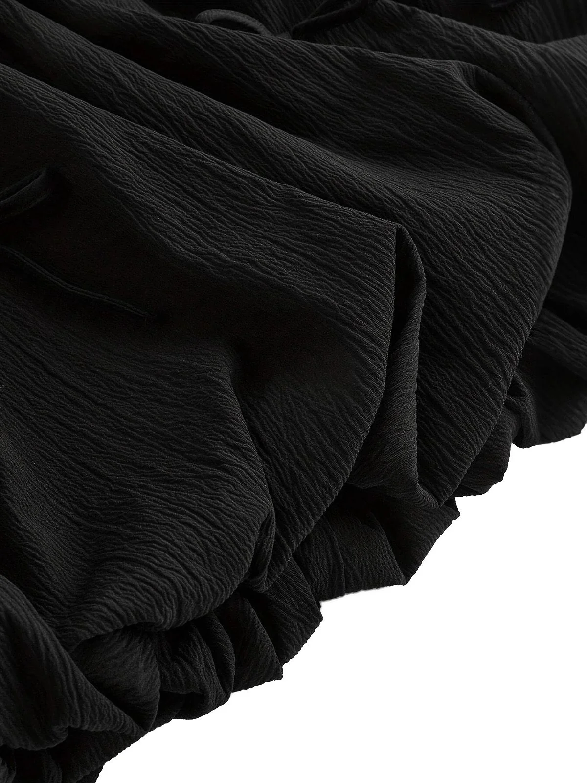 Black 1970s 3D-Bow Solid Bubble Dress - Image 5