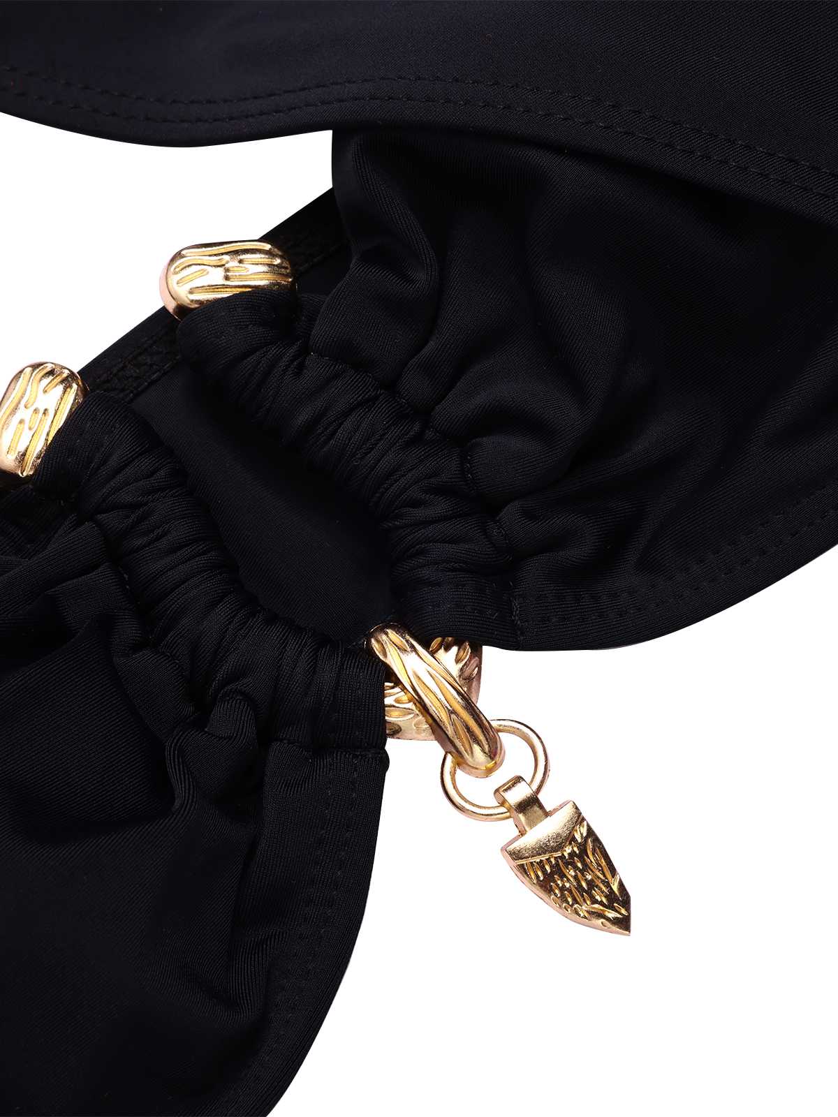 Black 1970s Halter Cross-Neck High-Waist Swimsuit - Image 4