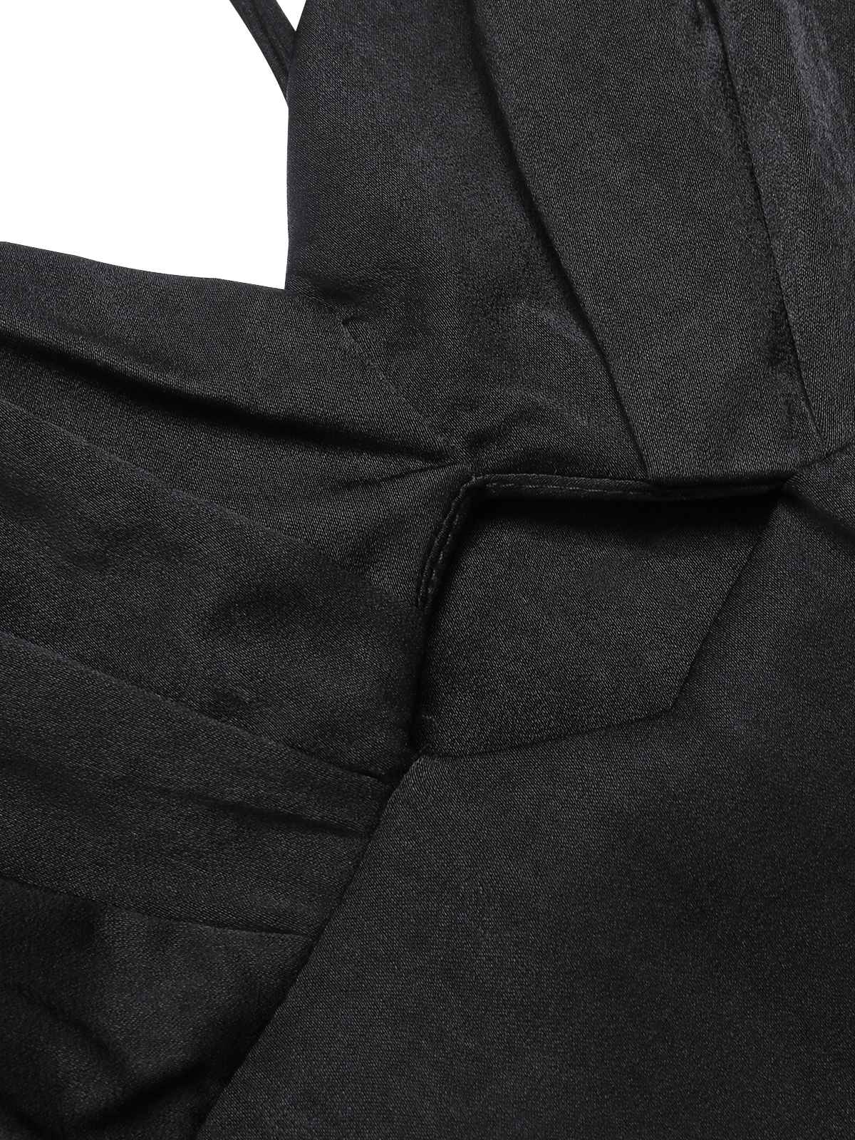 Black 1970s Hollow Sweetheart Neck Dress - Image 4