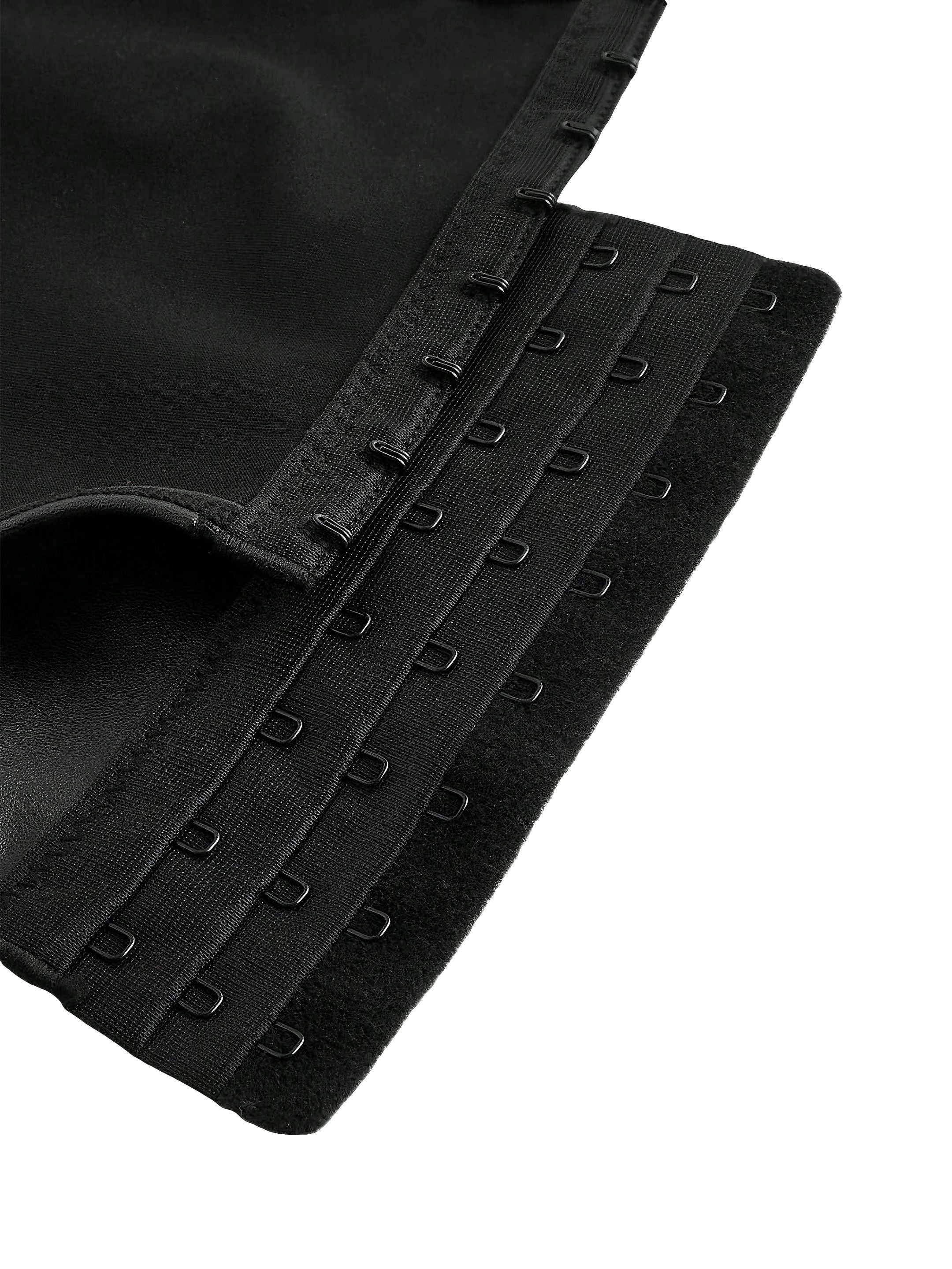 Black 1970s Leather Gothic Bat Wing Corset - Image 4
