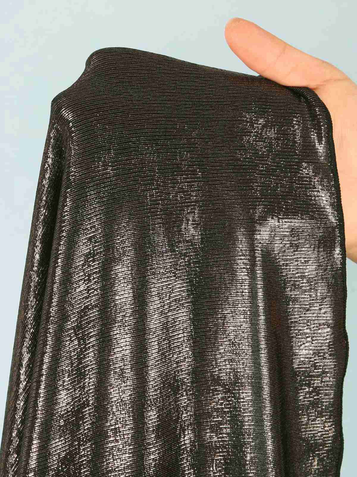 Black 1970s Solid Appliques Strappy Glossy One-Piece Swimsuit - Image 4