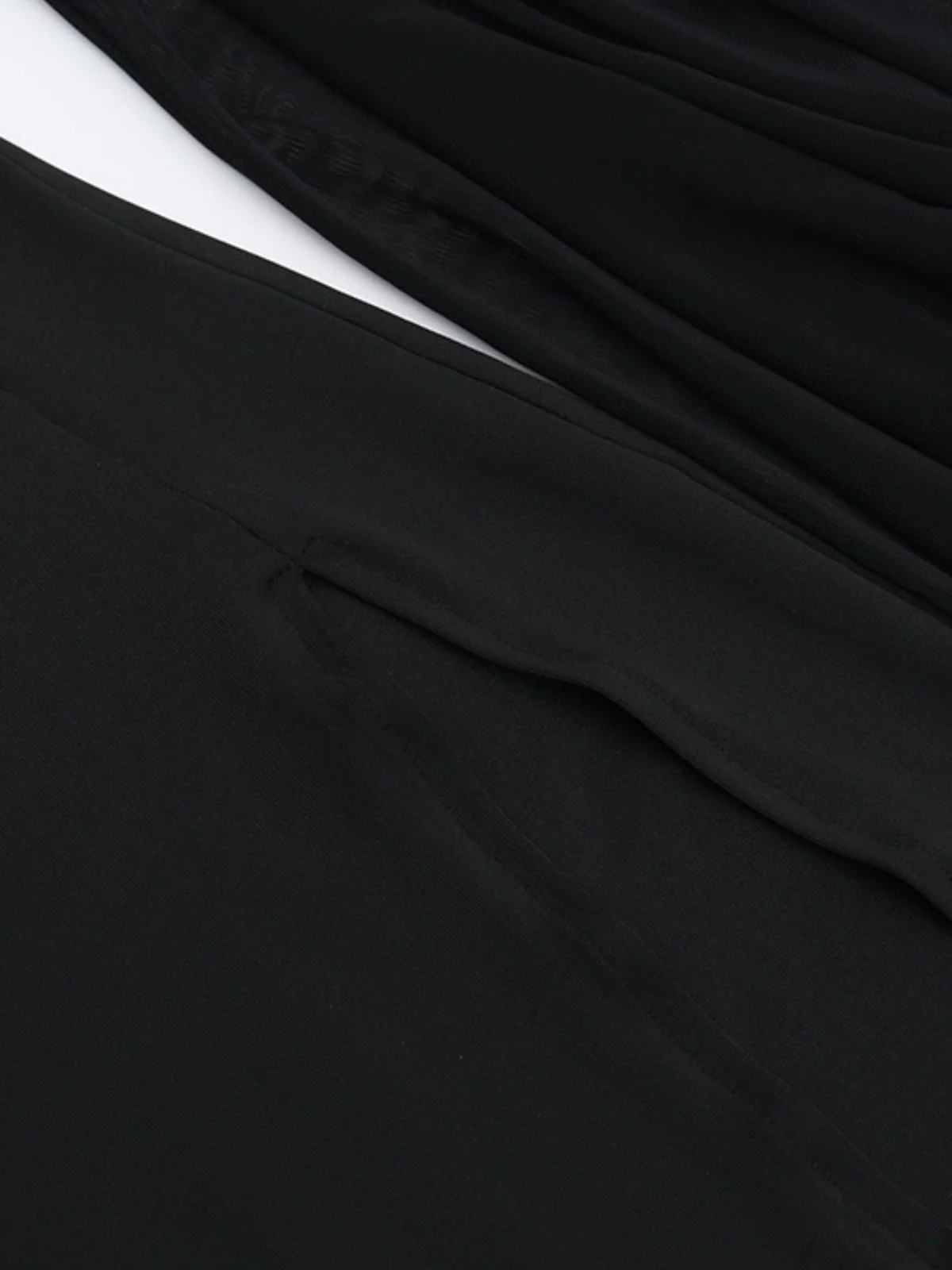 Black 1980s Gothic Sheer Sleeve Corset Slit Dress - Image 14