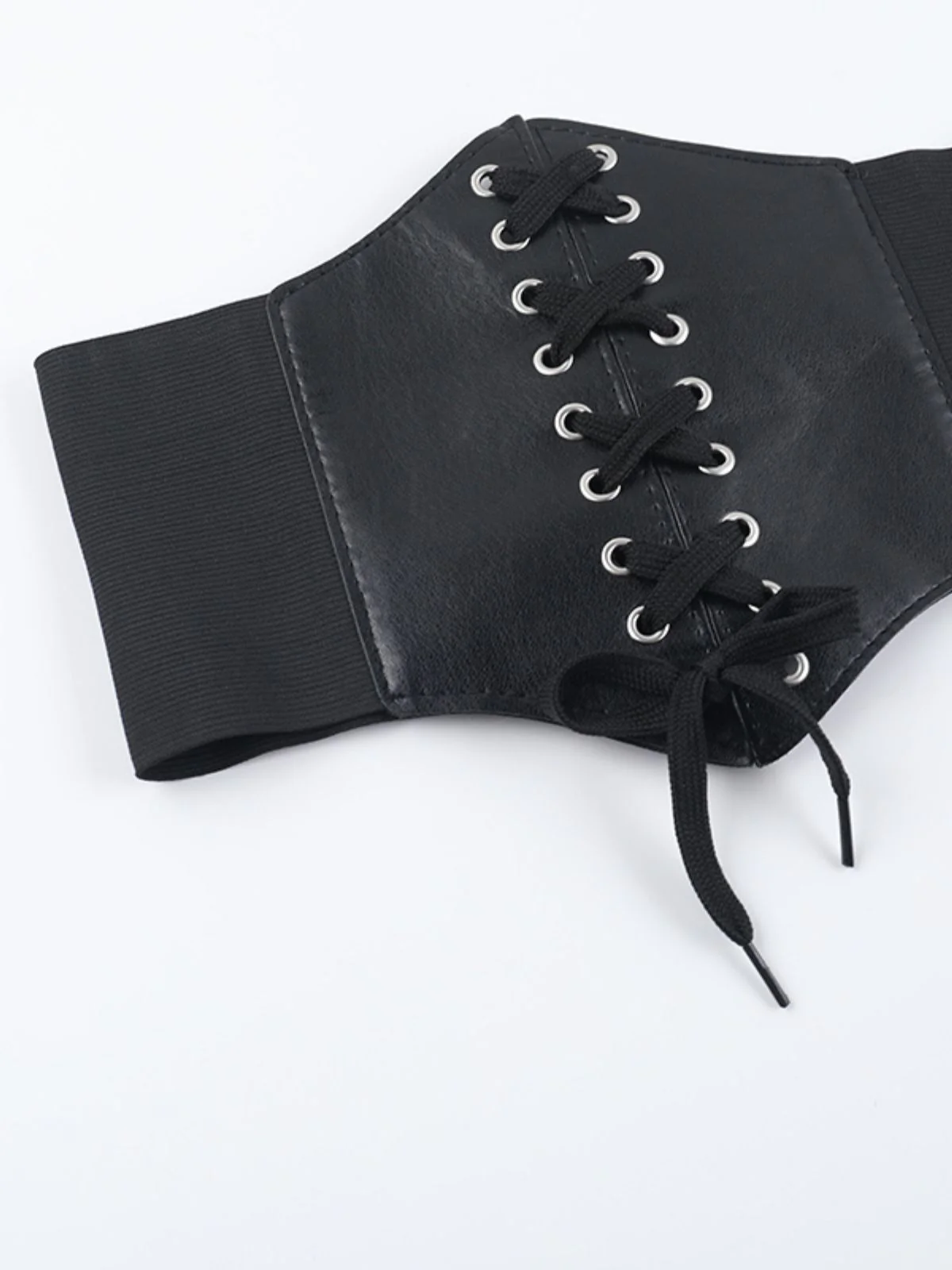 Black 1980s Gothic Sheer Sleeve Corset Slit Dress - Image 17