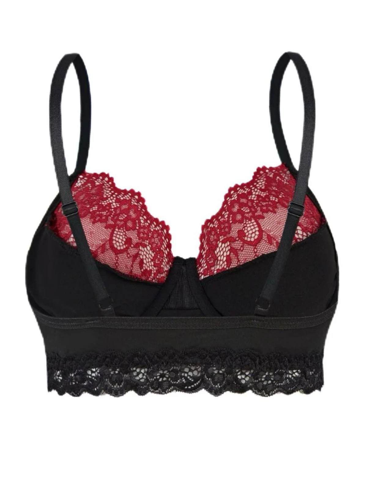 Black 1980s Gothic Skull Lace Patchwork Crop Top - Image 2
