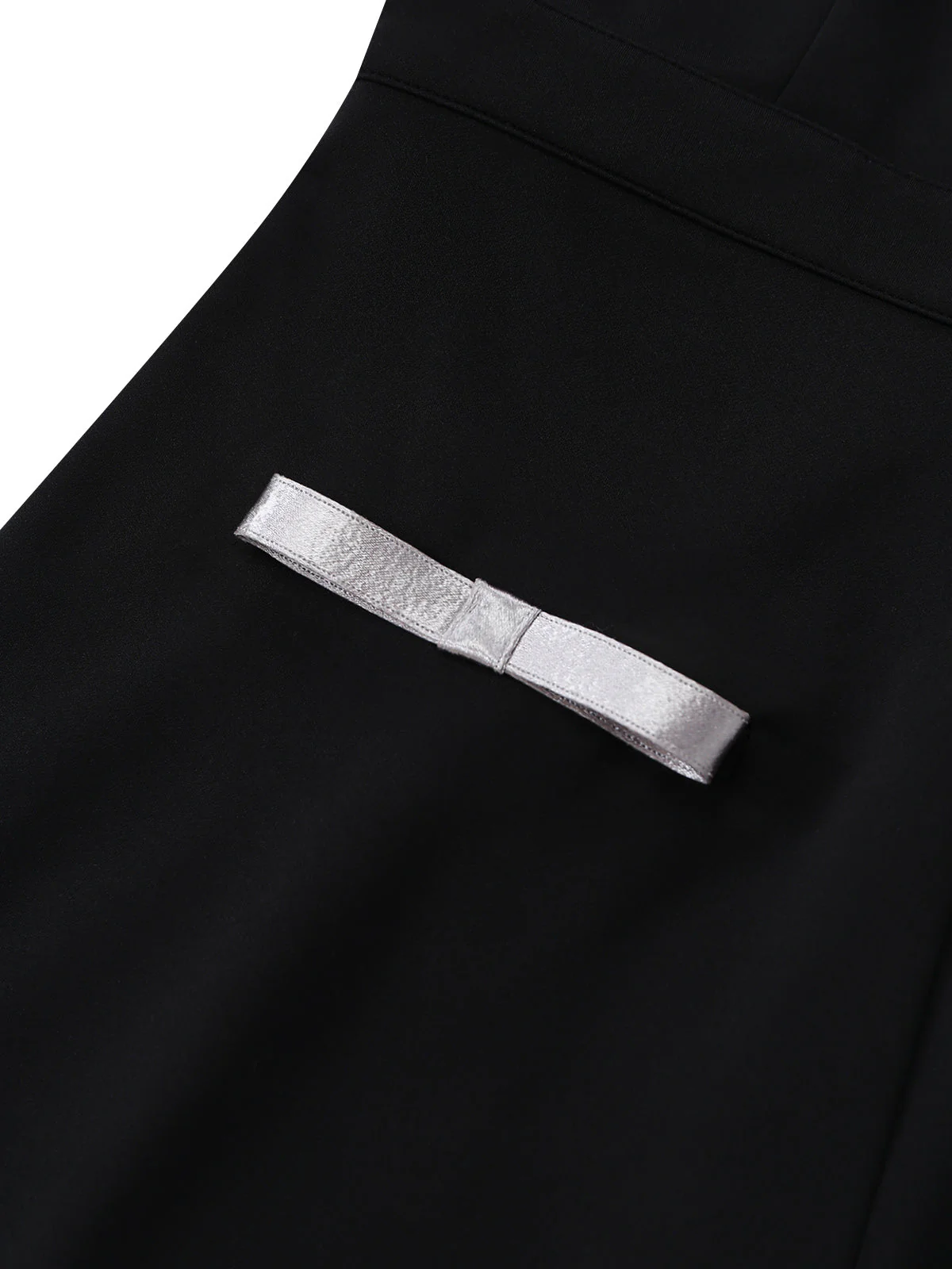 [Pre-Sale] Black 1980s Halter Sleeveless Bow Hollow Romper - Image 7