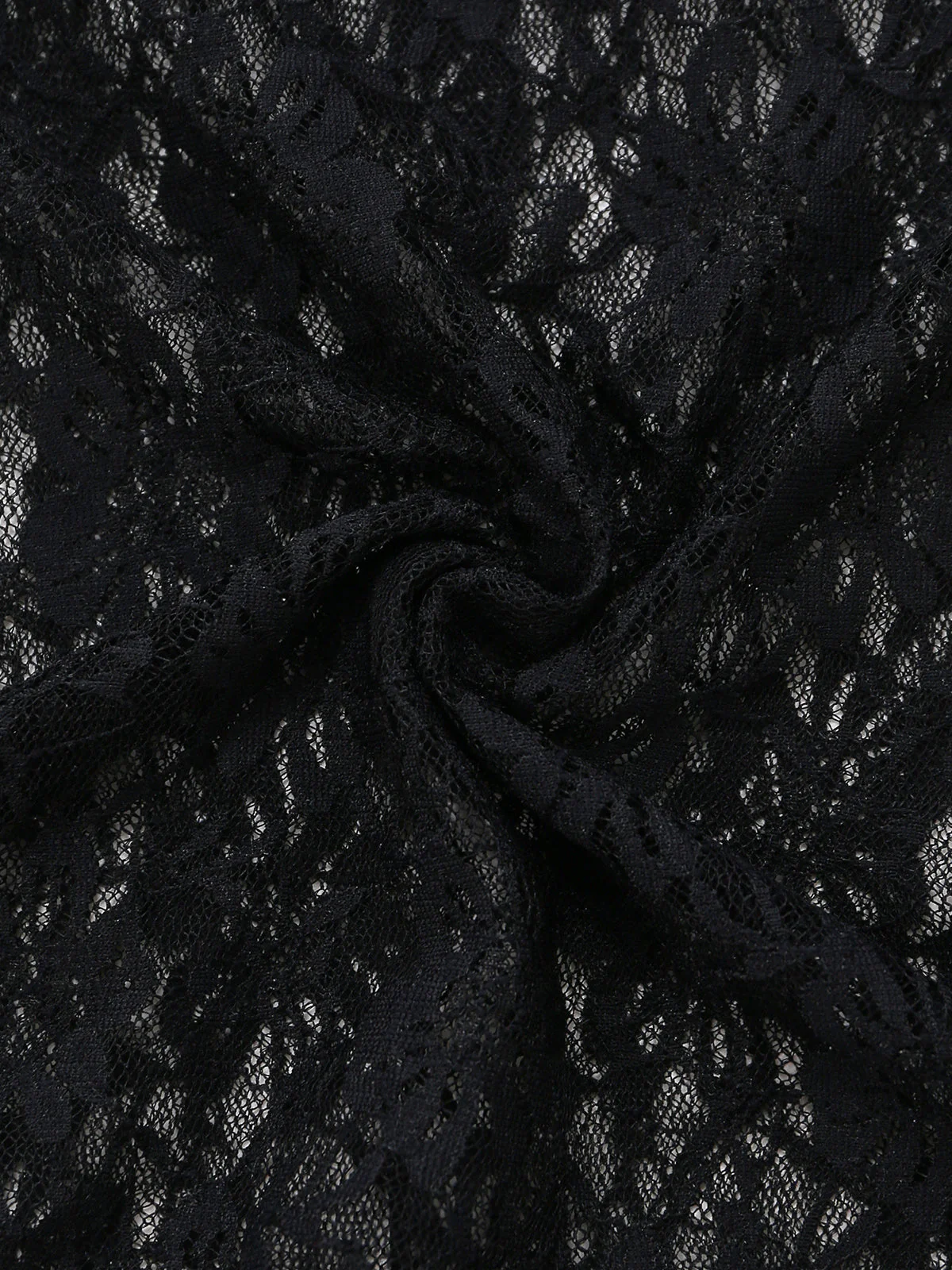 Black 1980s Lace Halter Ruffle One-Piece Swimsuit - Image 6