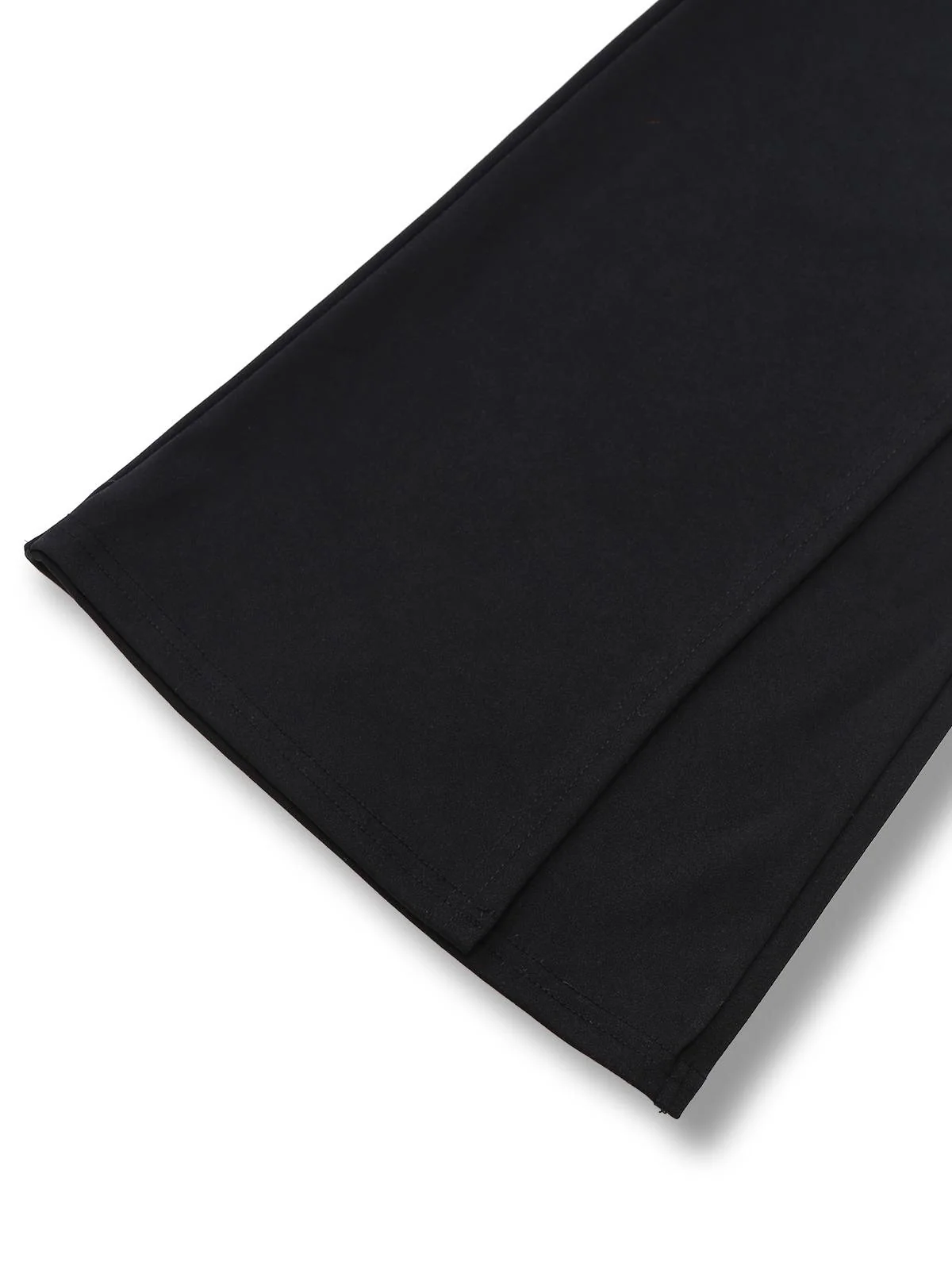 Black 1980s One Shoulder Wide Leg Belt Jumpsuit - Image 6