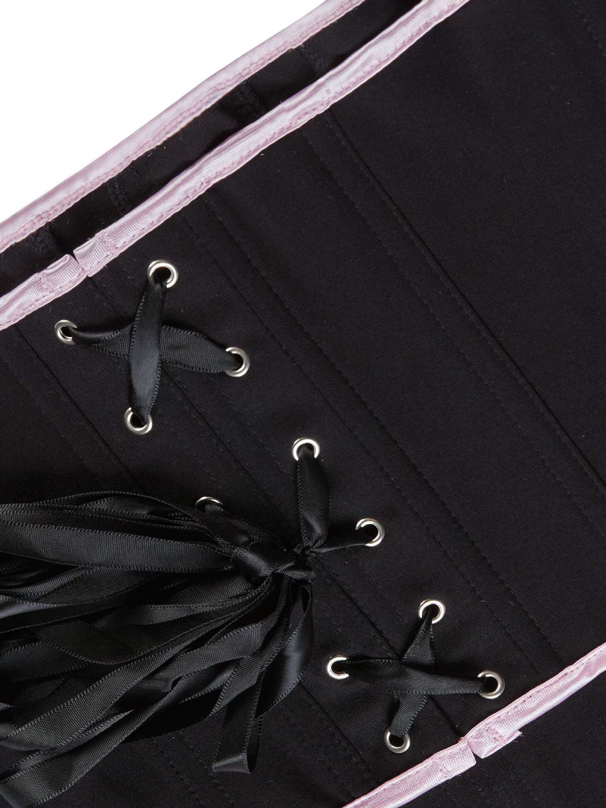 Black 1980s Steampunk Bowknots Bandeau Corset - Image 6