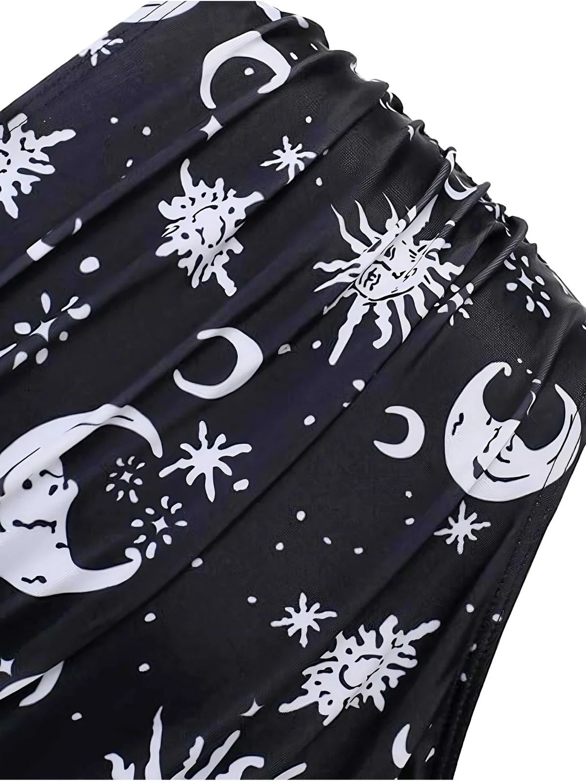 Black 1980s Strap Galaxy Print Gothic Bikini Set - Image 4