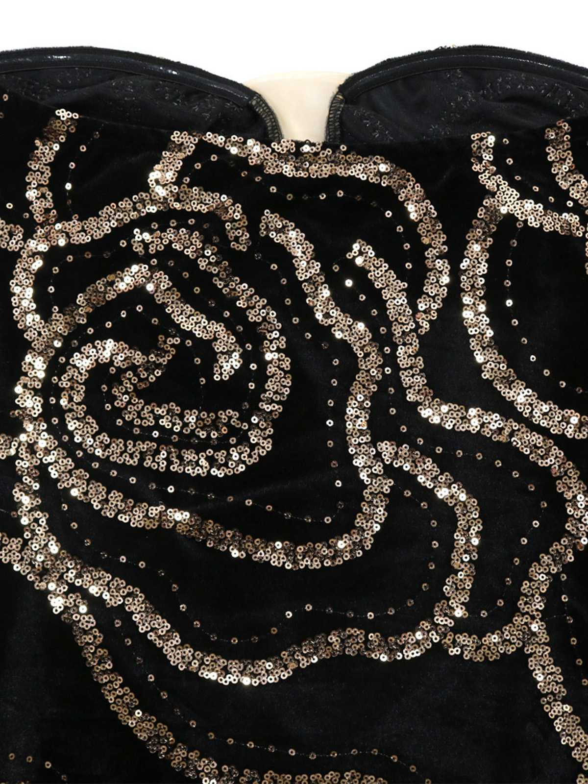 Black 1980s Strapless Sequin Bodycon Dress - Image 4