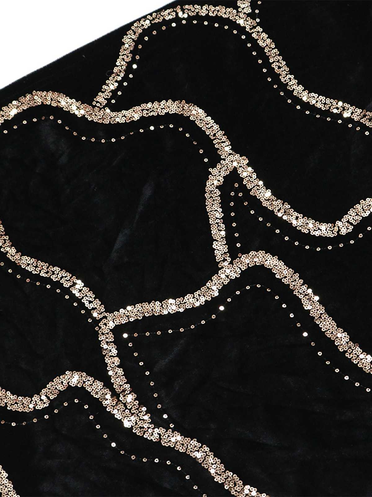 Black 1980s Strapless Sequin Bodycon Dress - Image 5