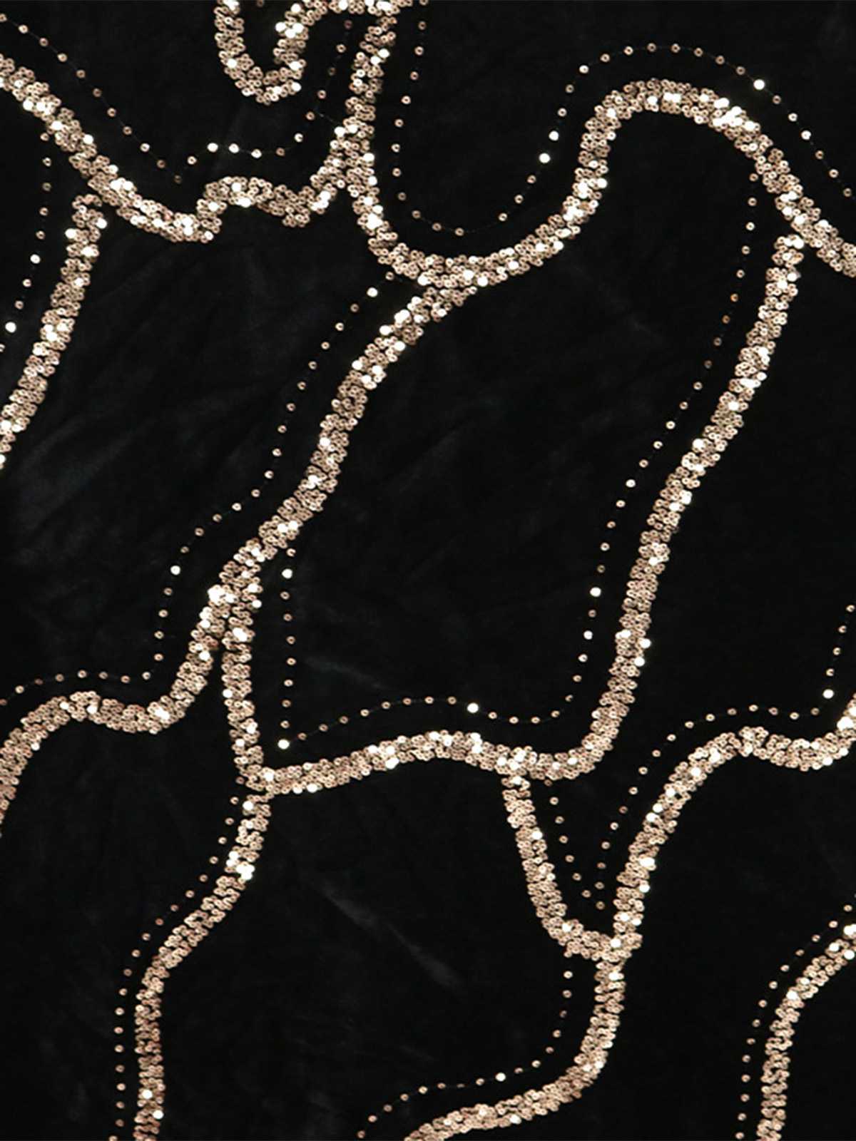 Black 1980s Strapless Sequin Bodycon Dress - Image 7