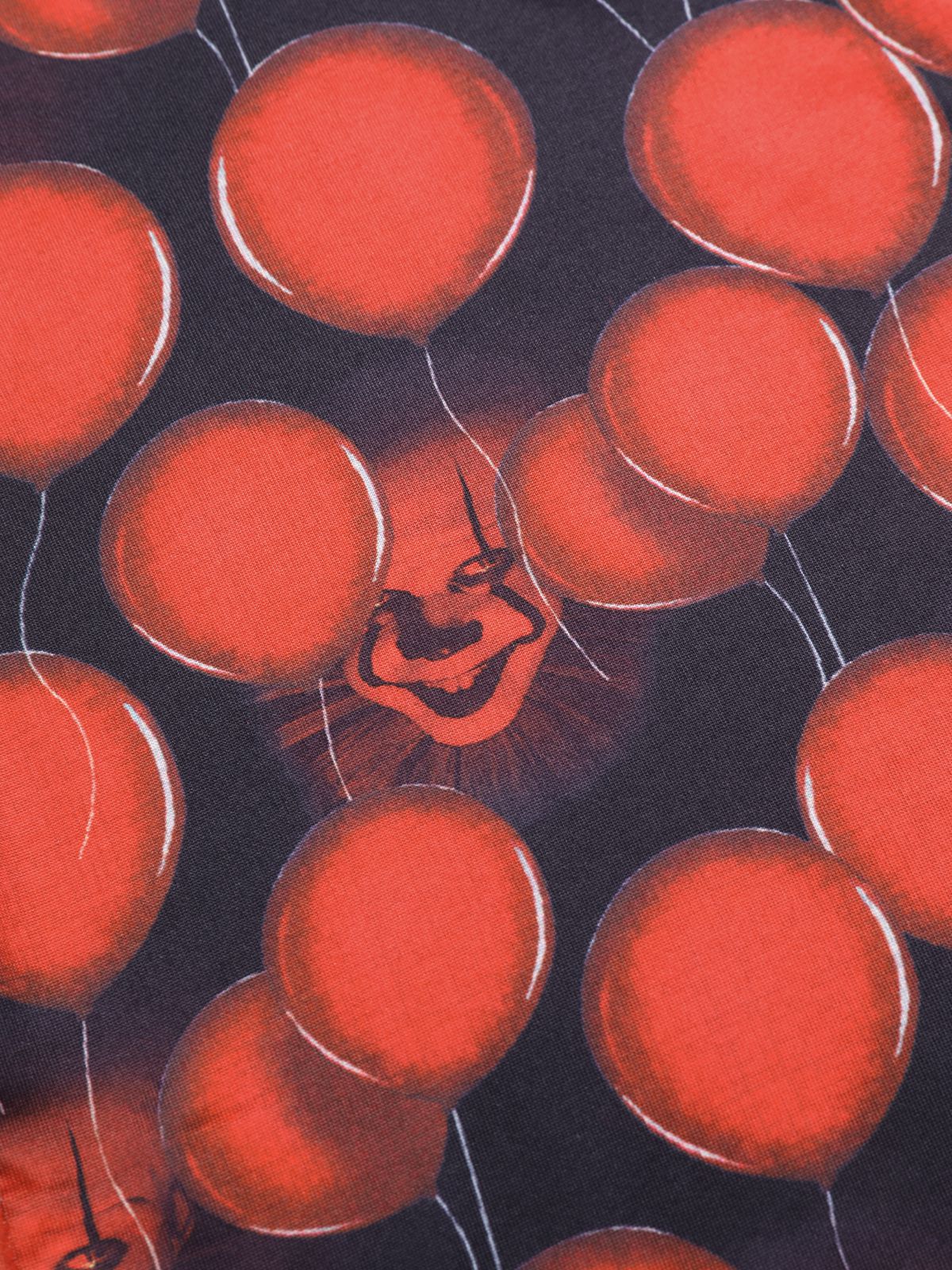 Black And Red 1970s Balloon Ghost Face Romper - Image 3