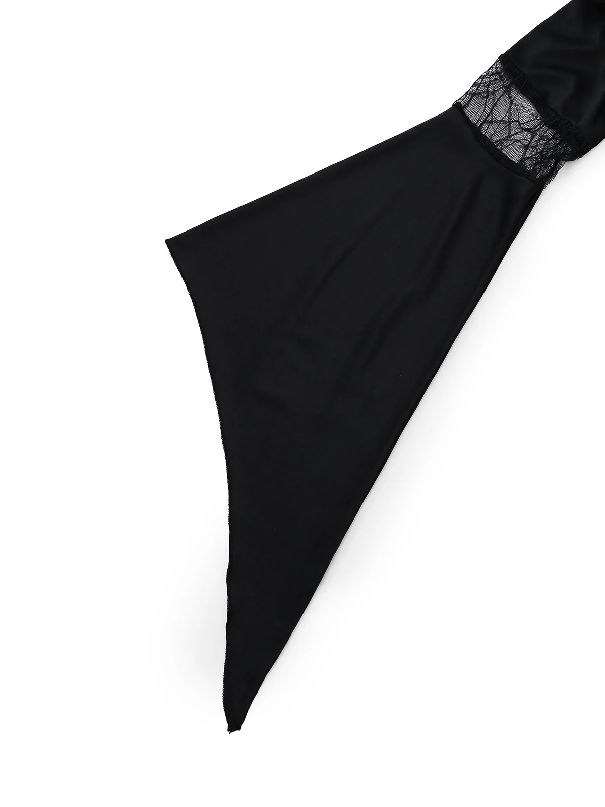 Black & Blue 1930s Witch Lace-Up Hooded Dress - Image 4
