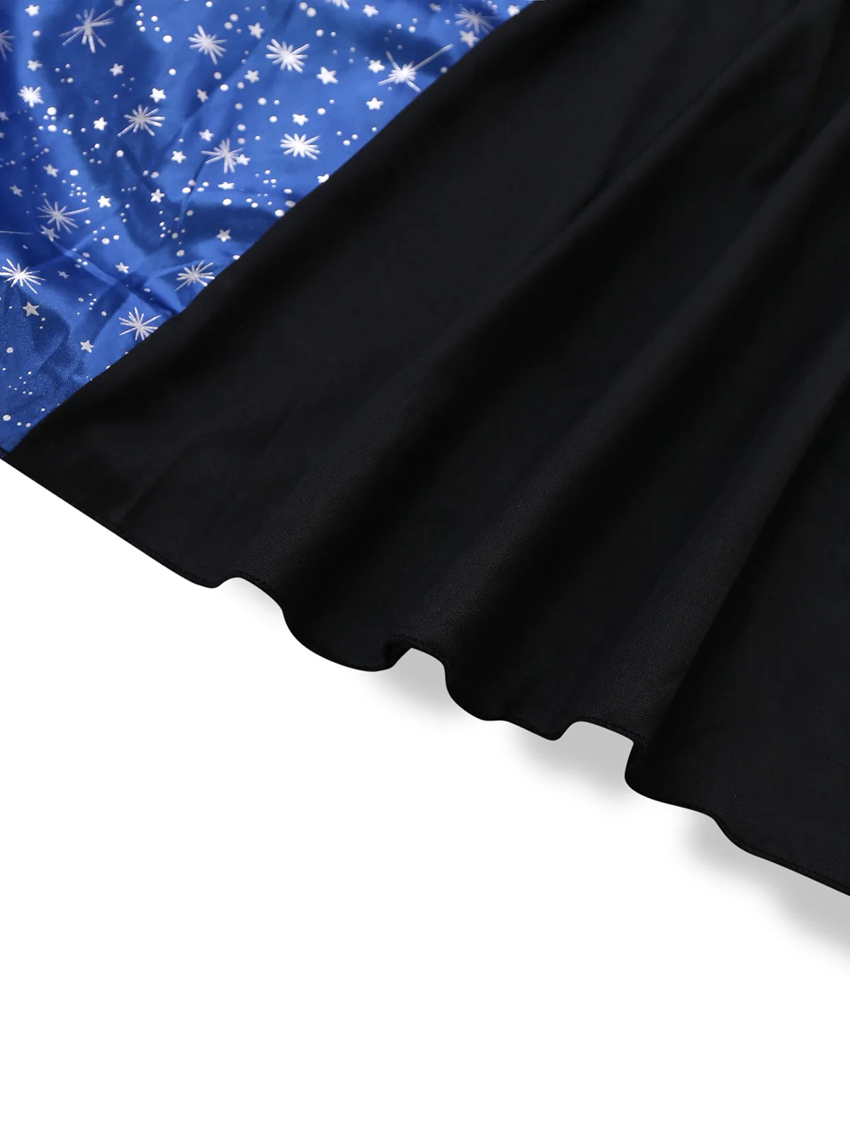Black & Blue 1930s Witch Lace-Up Hooded Dress - Image 5