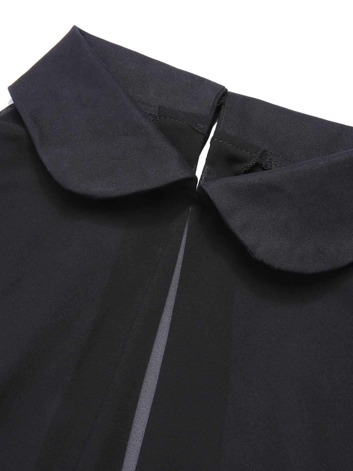 Black & Orange 1950s 3D Butterfly Cloak Dress - Image 5