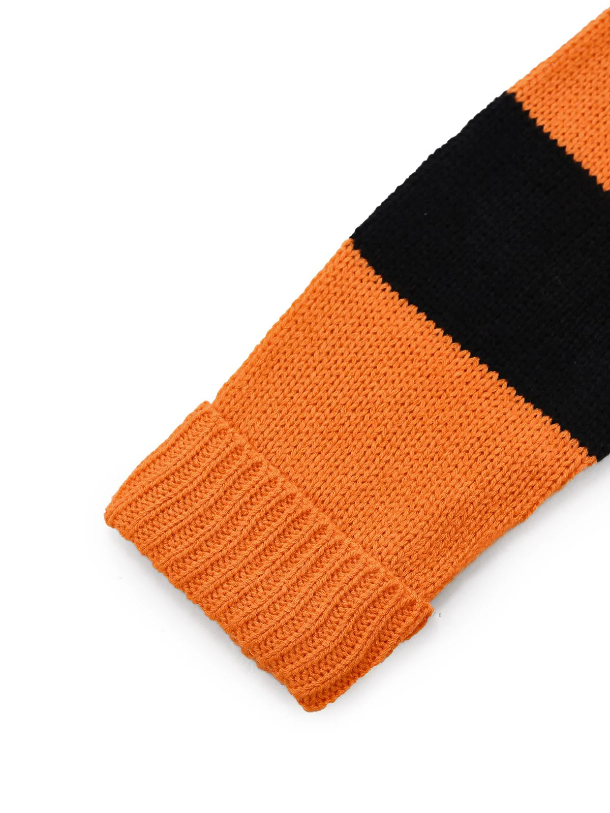 Black & Orange 1950s Halloween Bat Applique Knit Sweater - Image 4