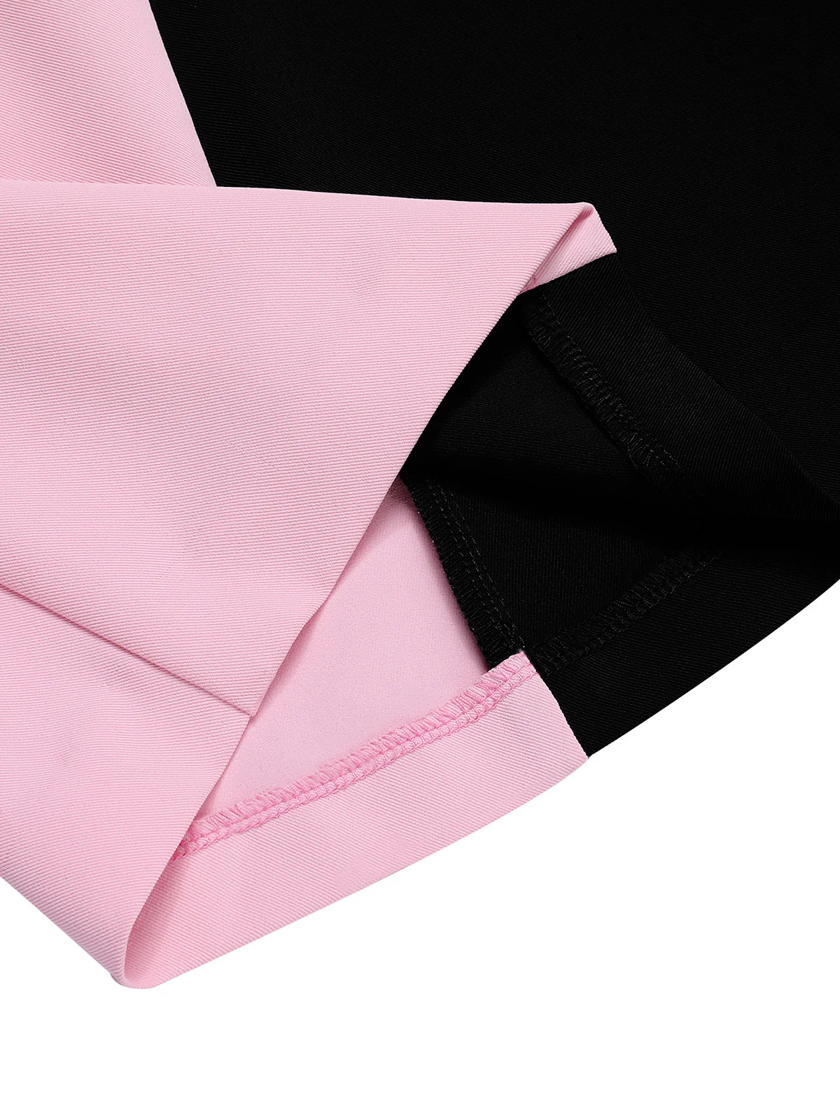 Black & Pink 1960s Boat Neck Contrast Belted Dress - Image 6