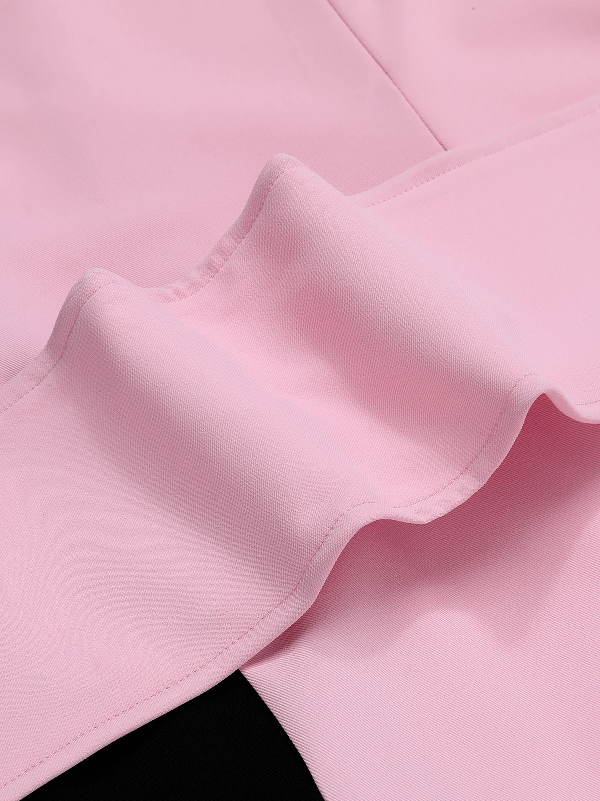 Black & Pink 1960s Boat Neck Contrast Belted Dress - Image 7