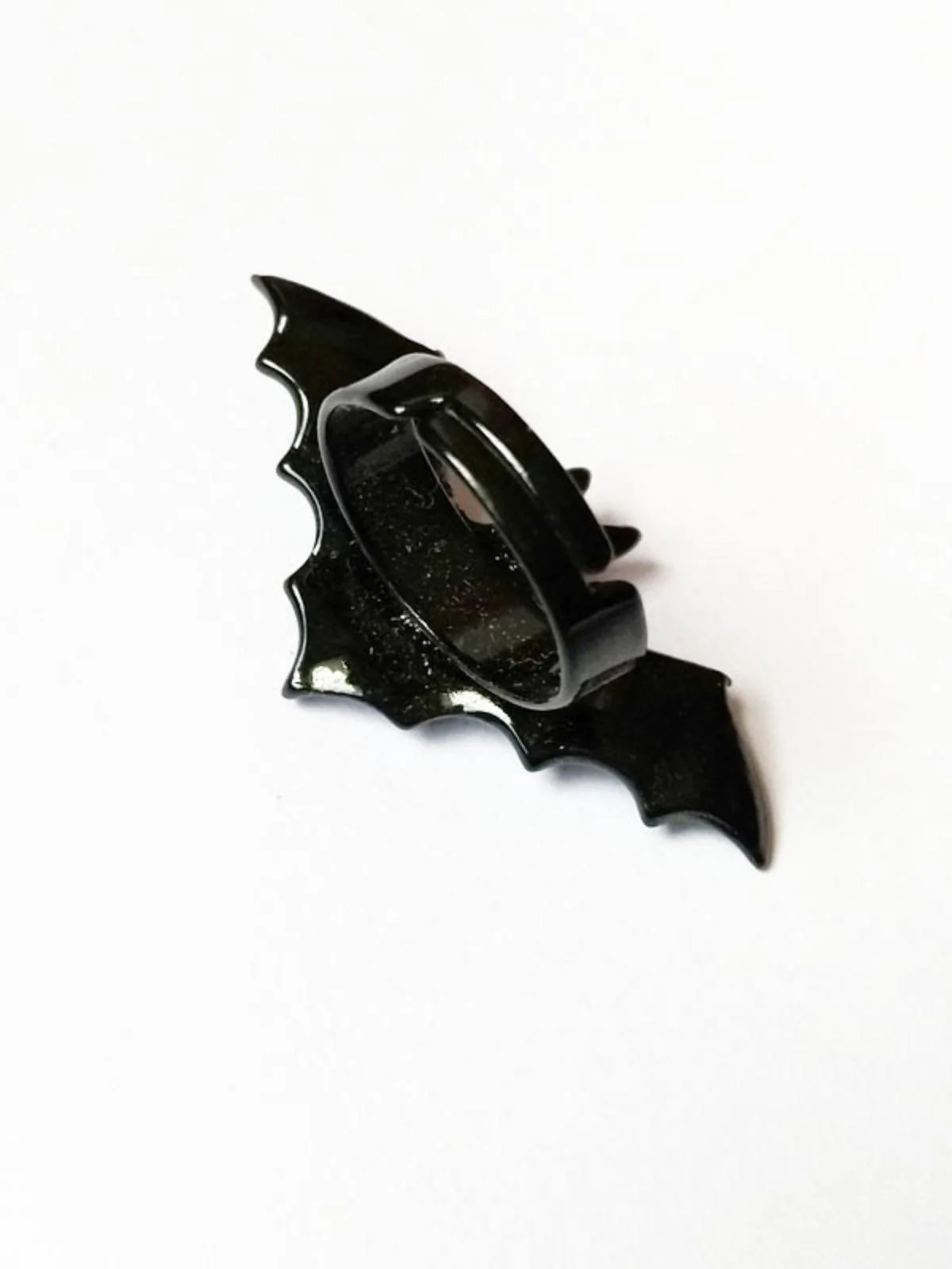 Black Retro Bat Alloy Ring - Image 3