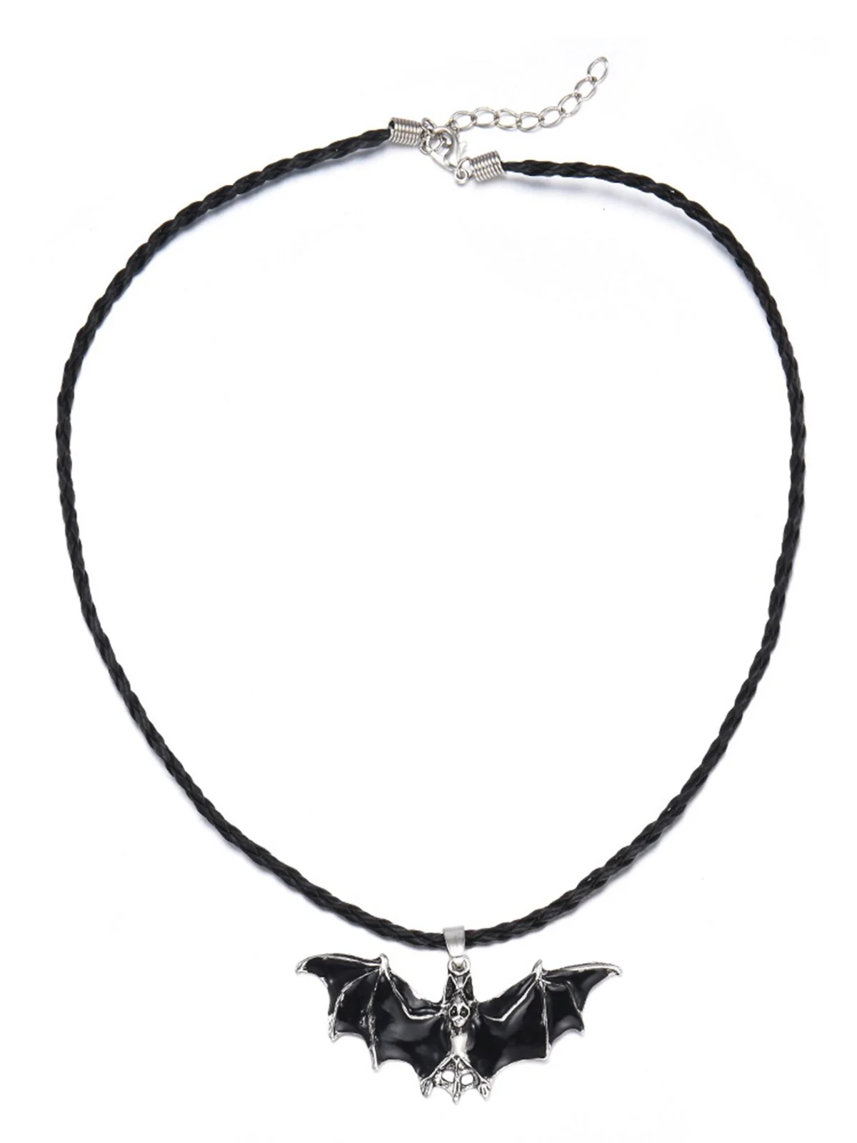Black Retro Halloween Bat Necklace - Image 2