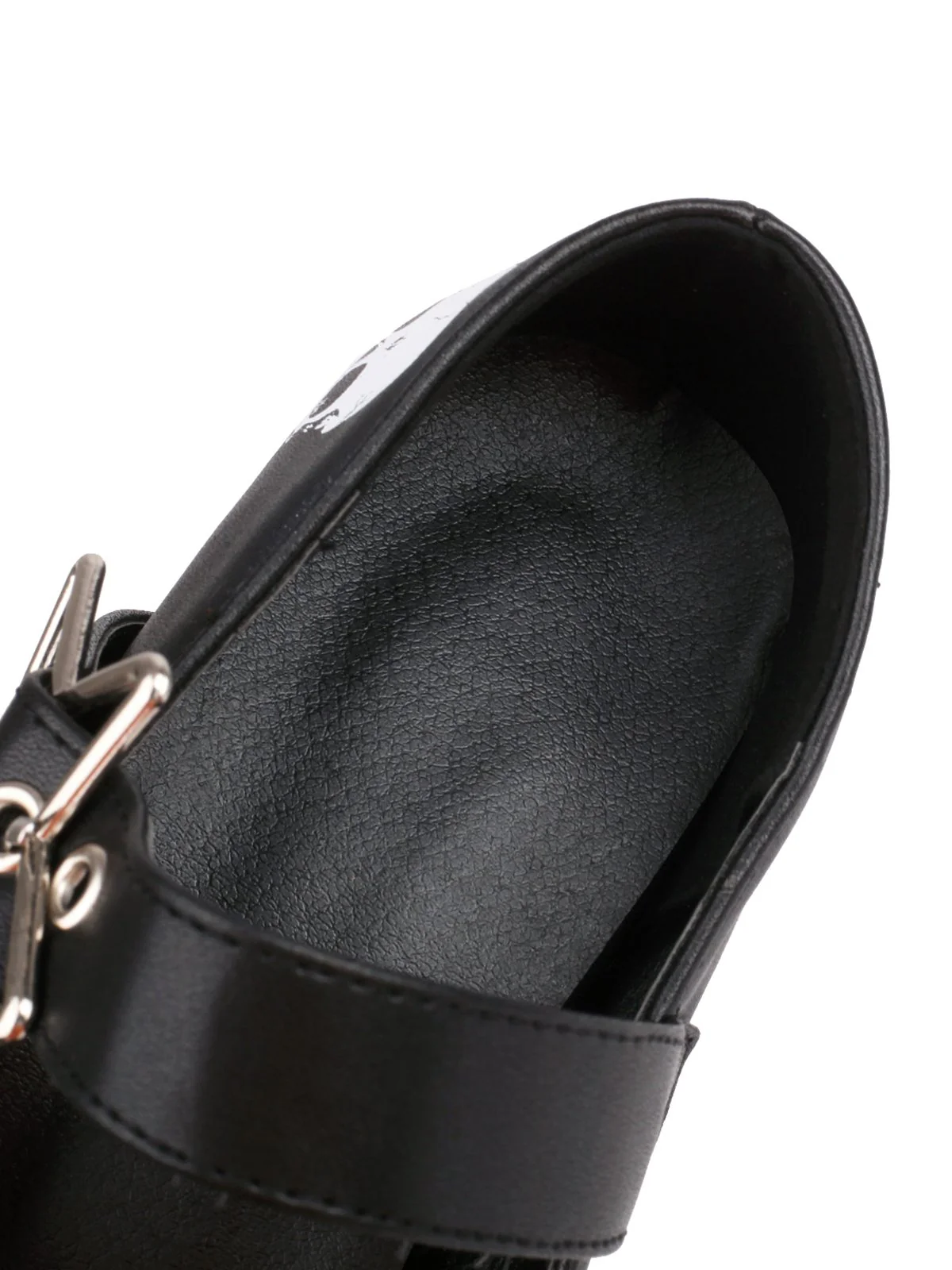 Black Skull Buckle Strap Platform Chunky Shoes - Image 12