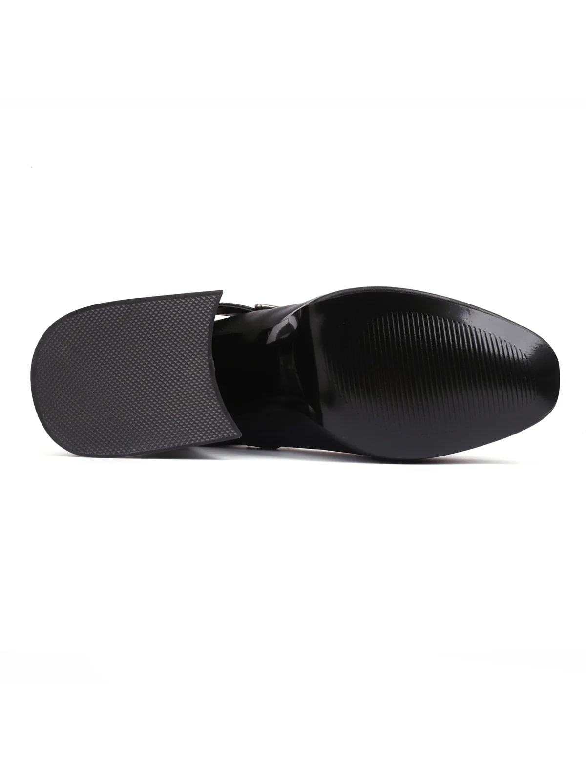 Black Skull Buckle Strap Platform Chunky Shoes - Image 9
