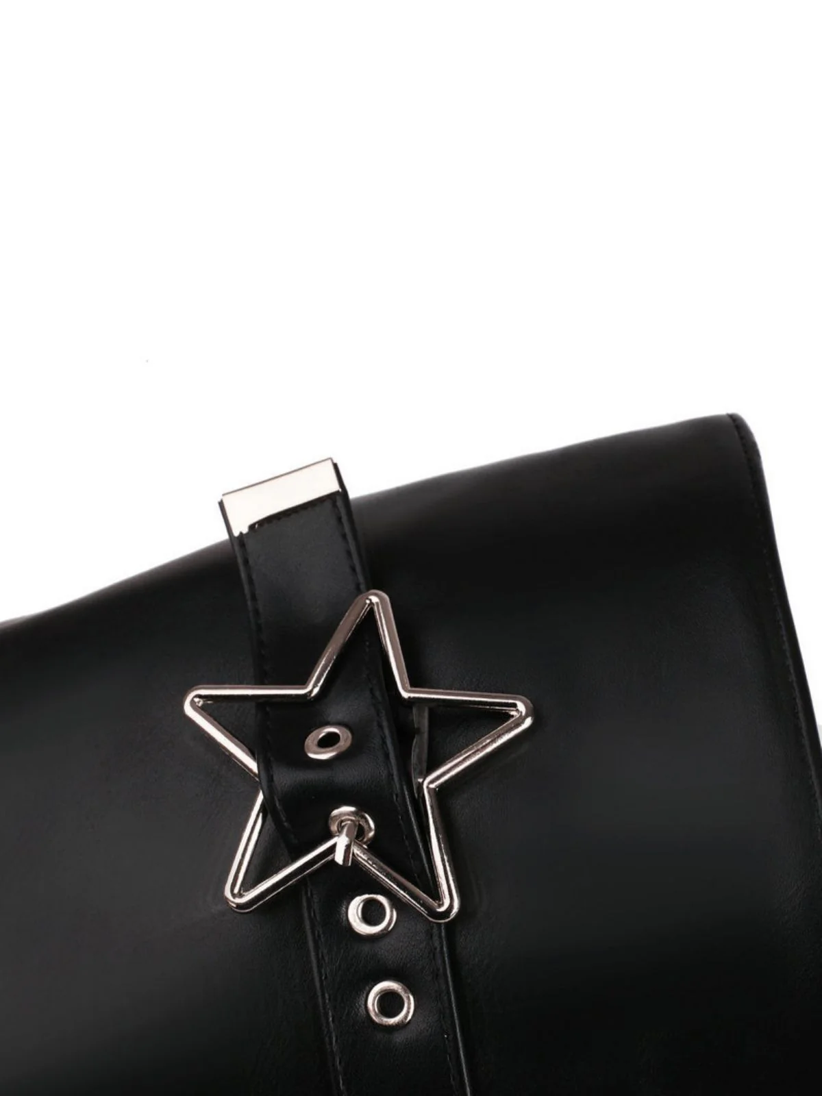 Black Star Button Gothic Platform High Heels Boots - Image 4