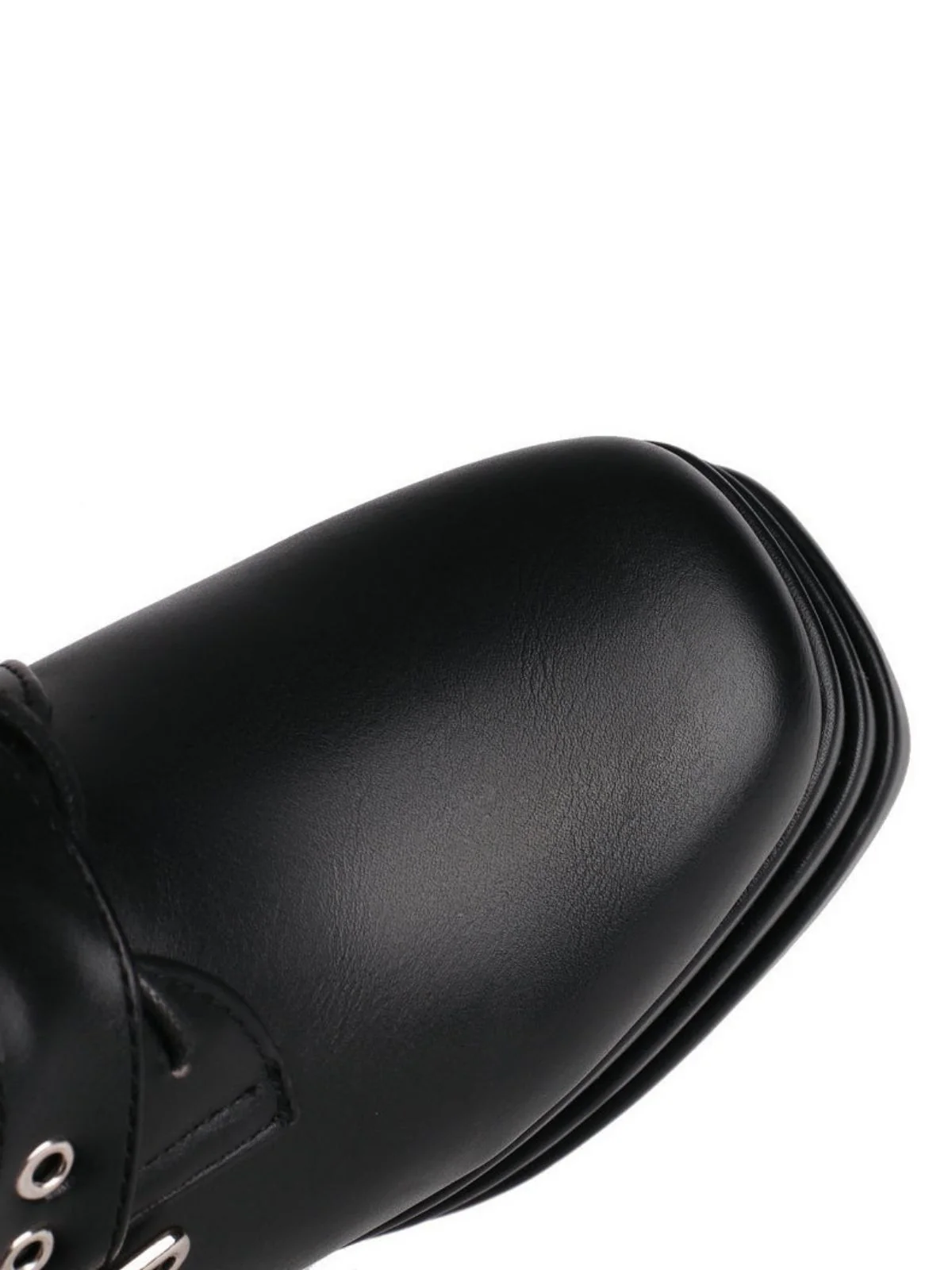 Black Star Button Gothic Platform High Heels Boots - Image 6