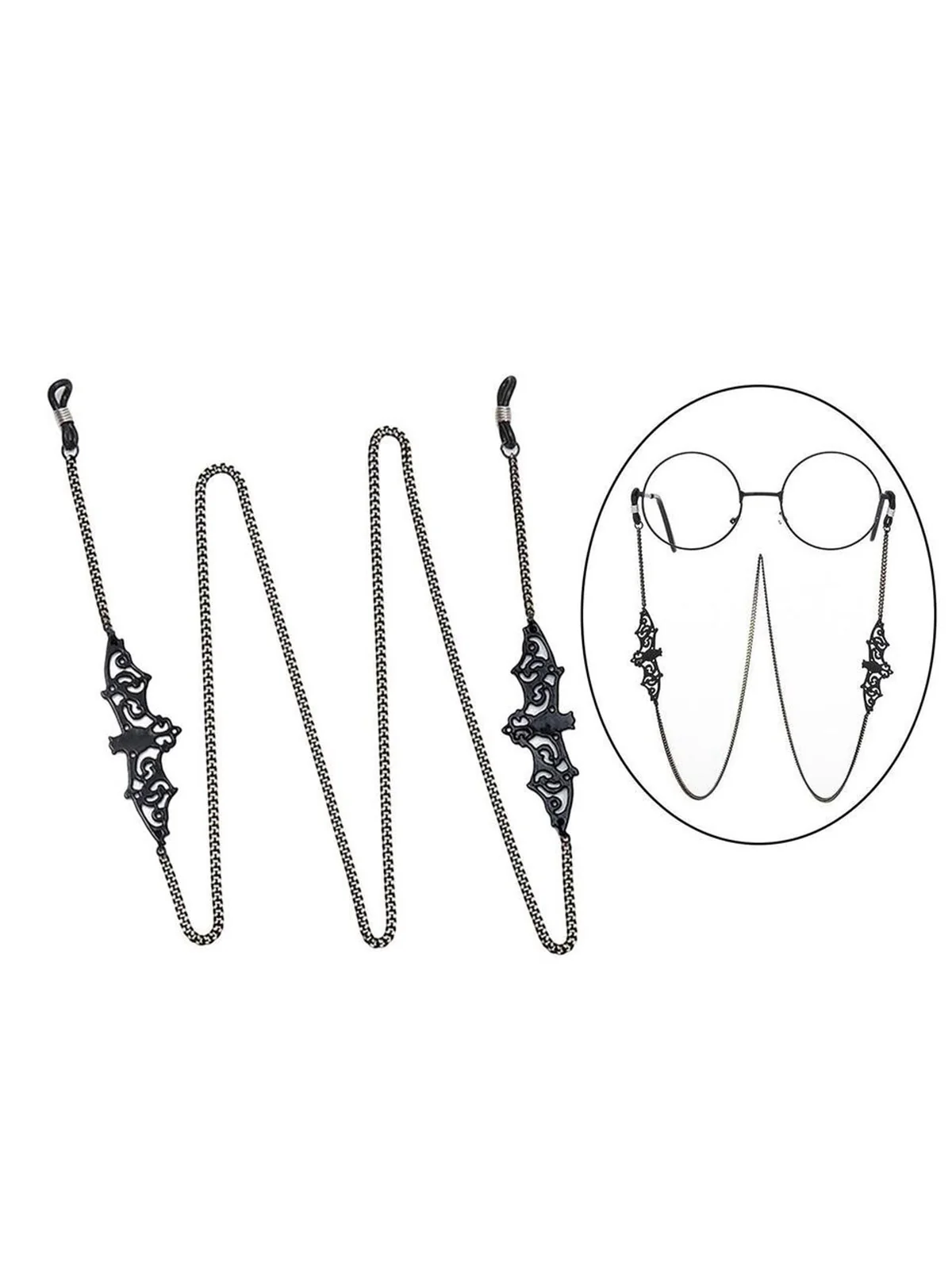 Black Vintage Halloween Glasses Chain - Image 4